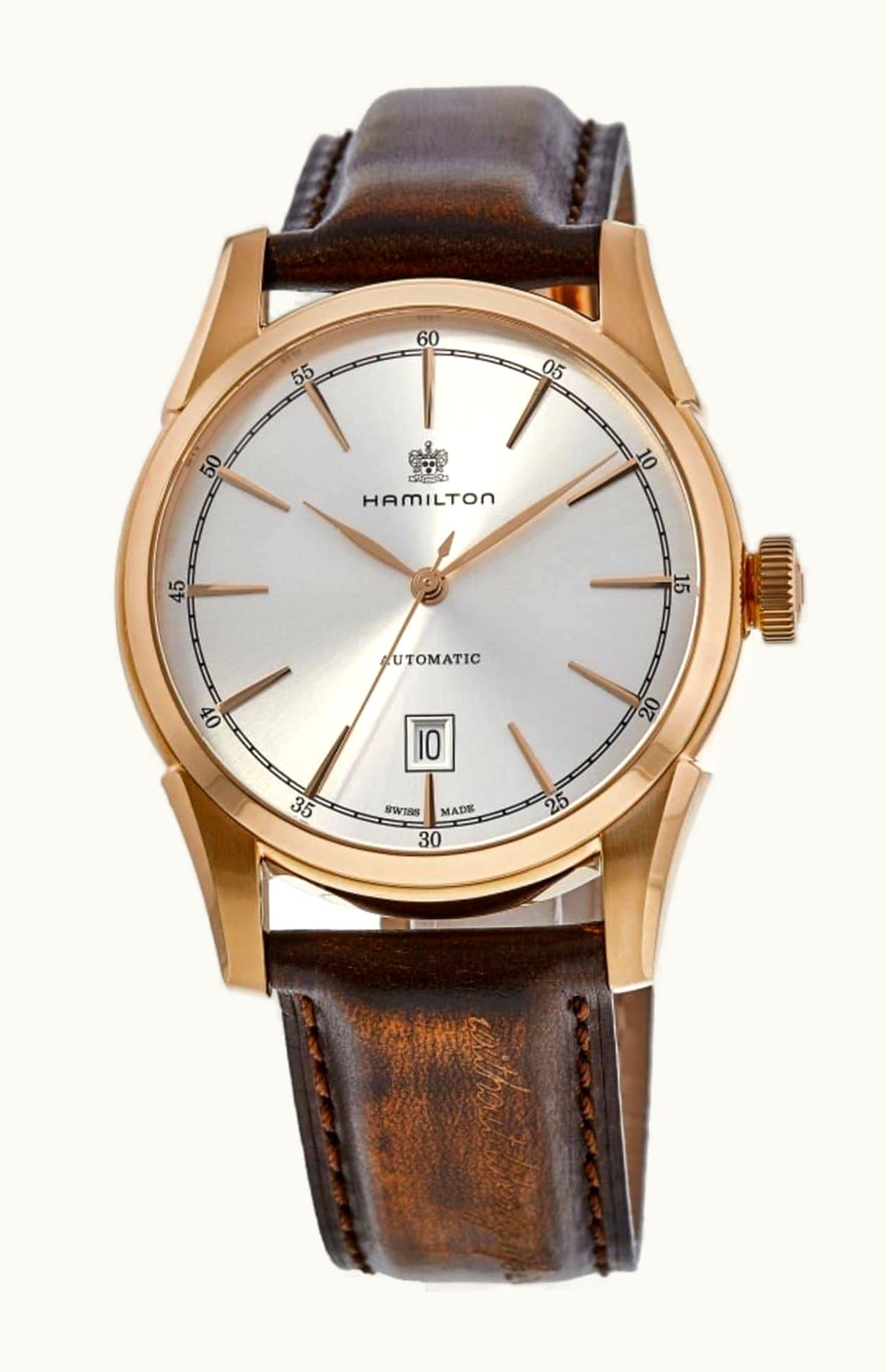 Hamilton Spirit Of Liberty Auto Rose Gold / Silver