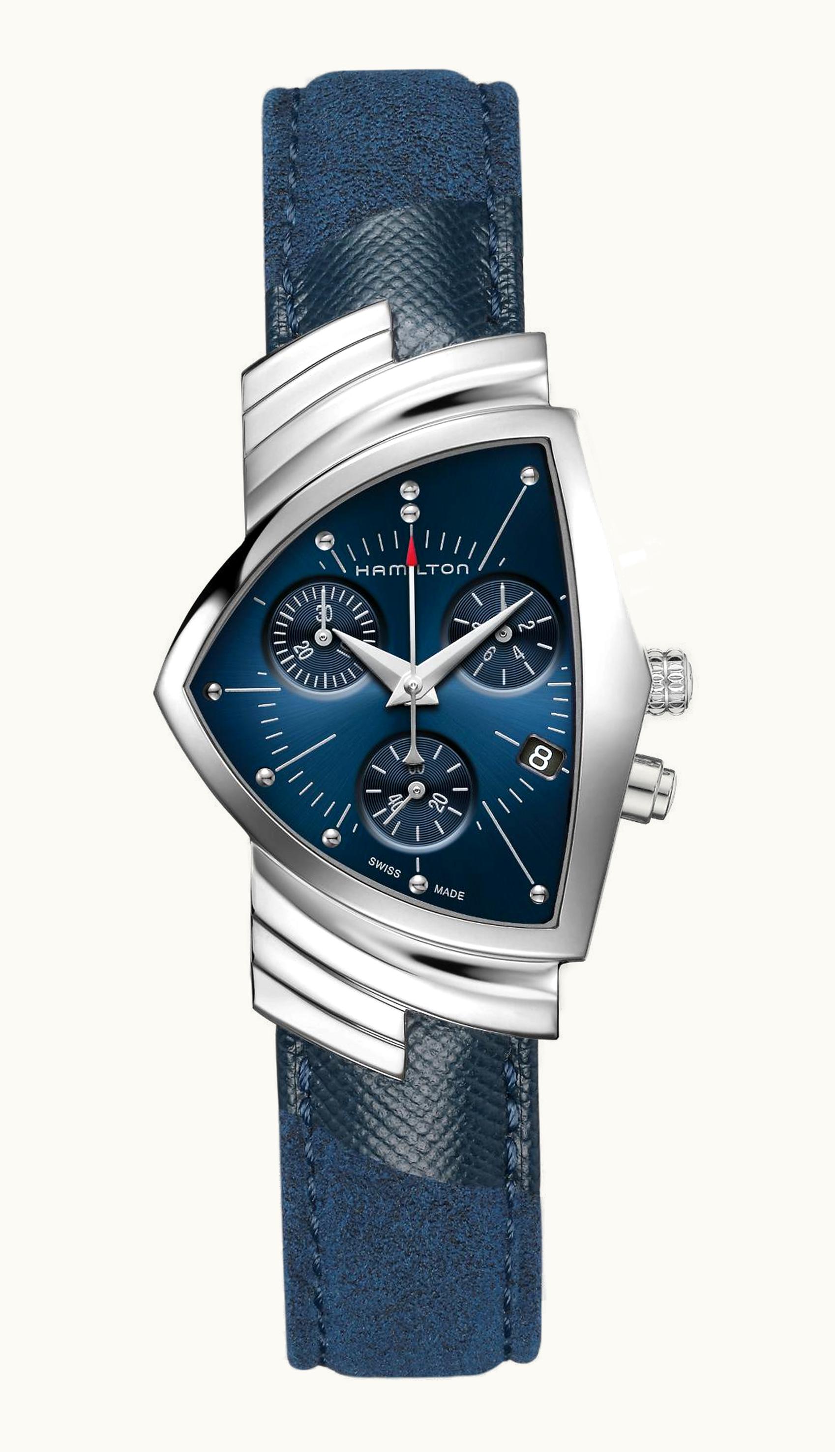 Hamilton Ventura Chrono Quartz 32.3 Stainless Steel / Panda