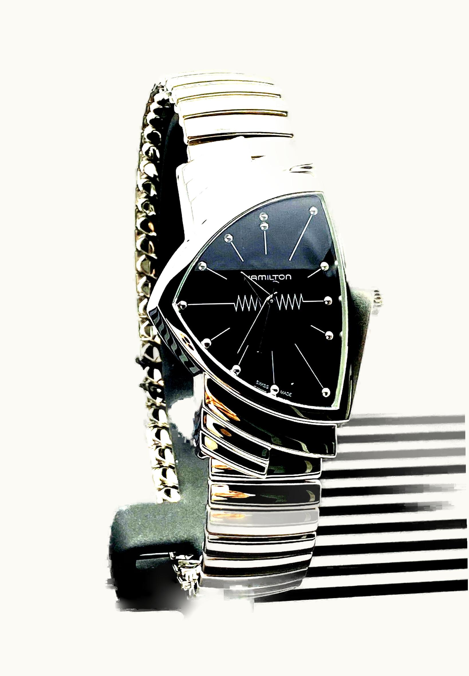 Hamilton Ventura Gents Stainless Steel / Black / Bracelet