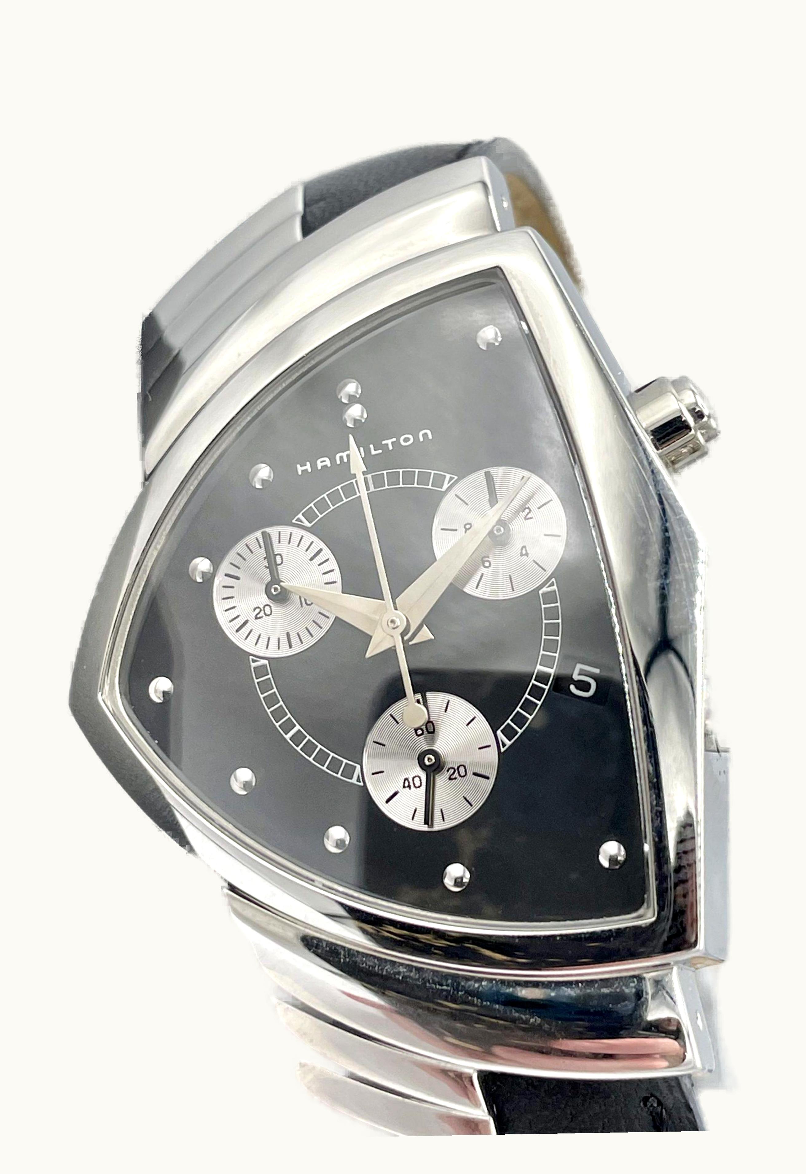 Hamilton Ventura Chrono Quartz 32.3 Yellow Gold / Silver