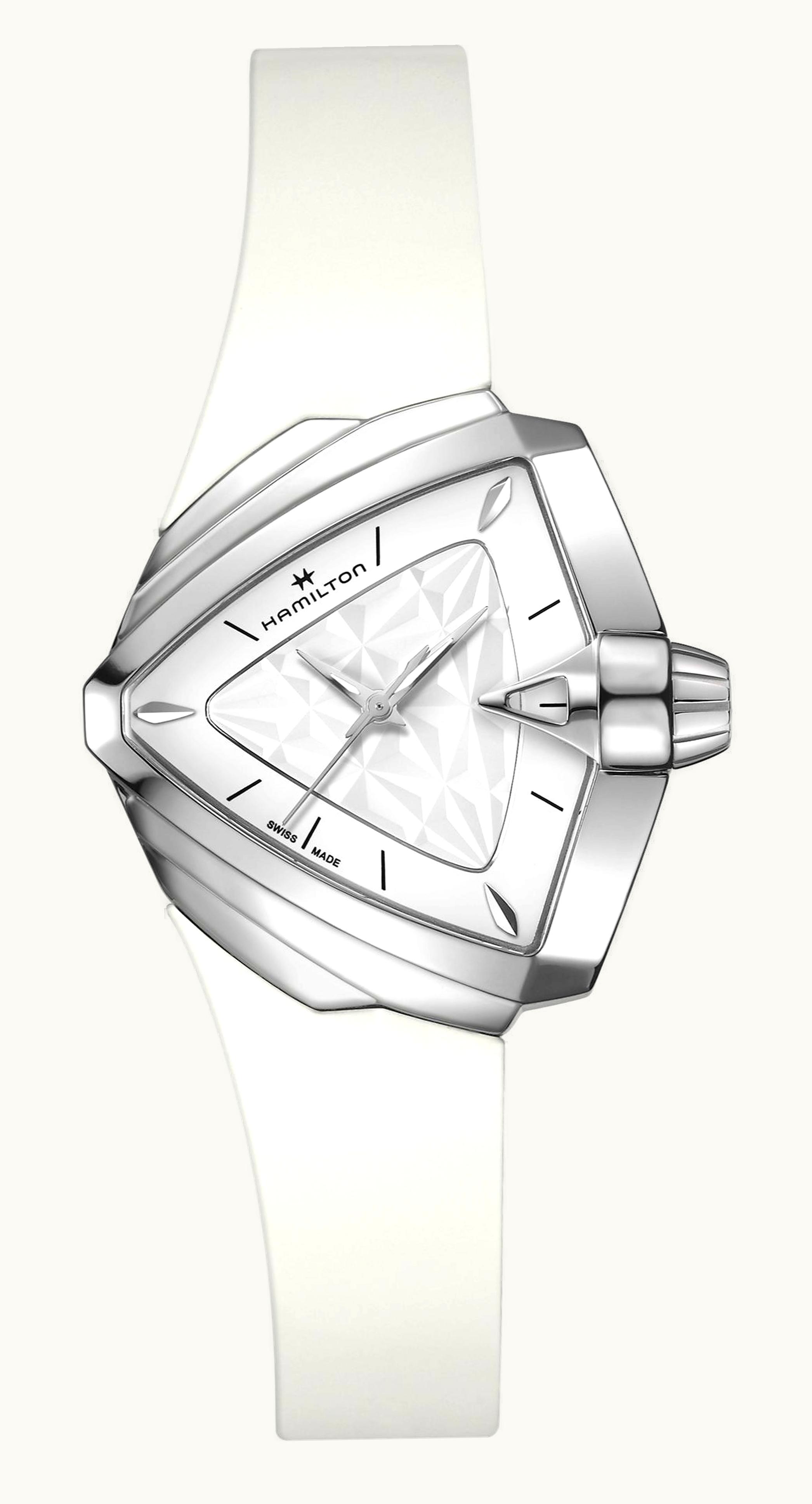 Hamilton Ventura S Quartz 34.5 Stainless Steel / White 3D