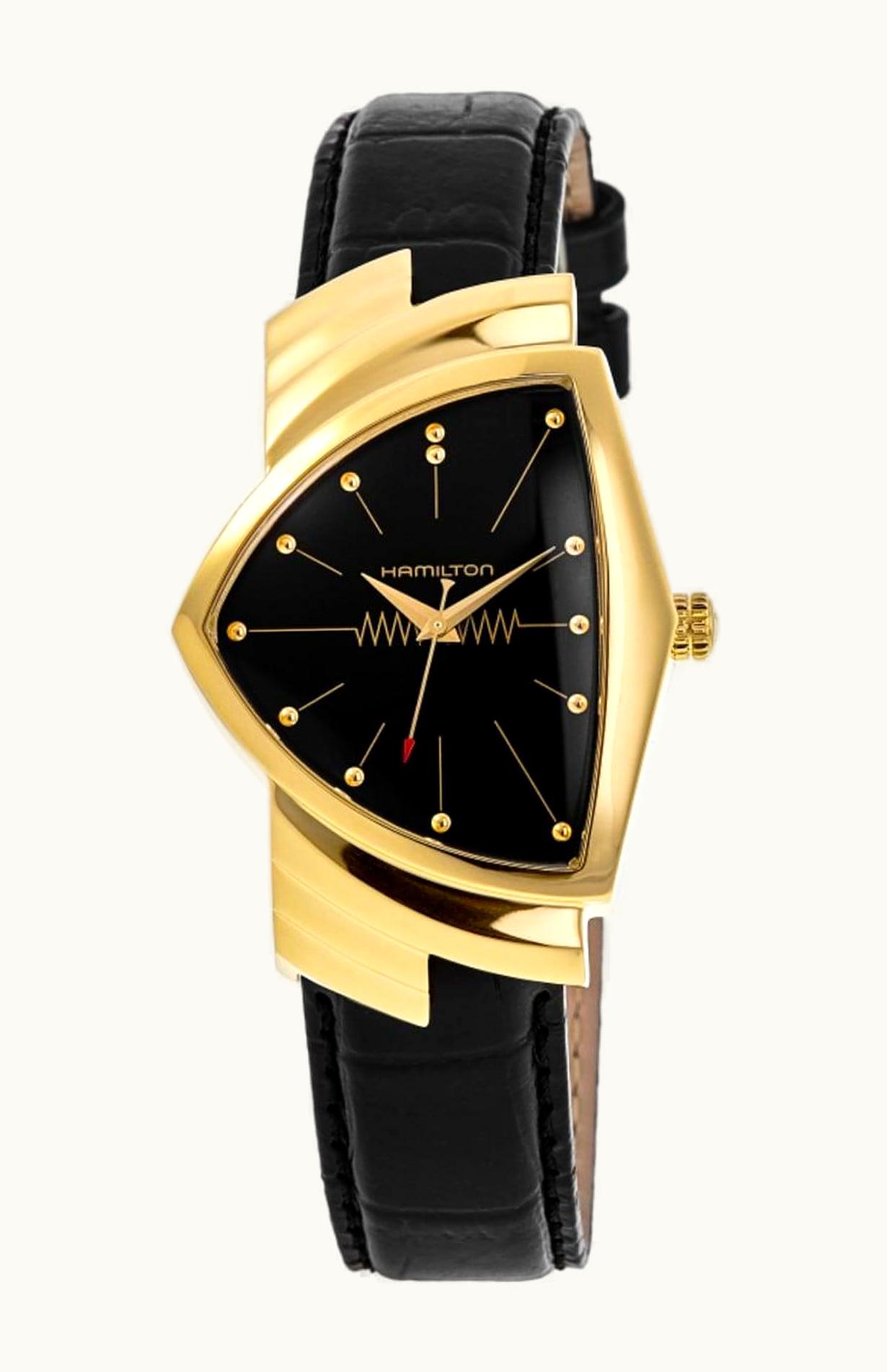 Hamilton Ventura Gents Yellow Gold / Black