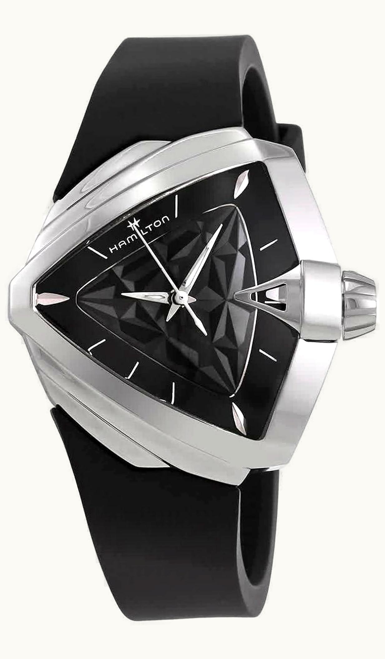 Hamilton Ventura S Quartz 34.5 Stainless Steel / Black 3D