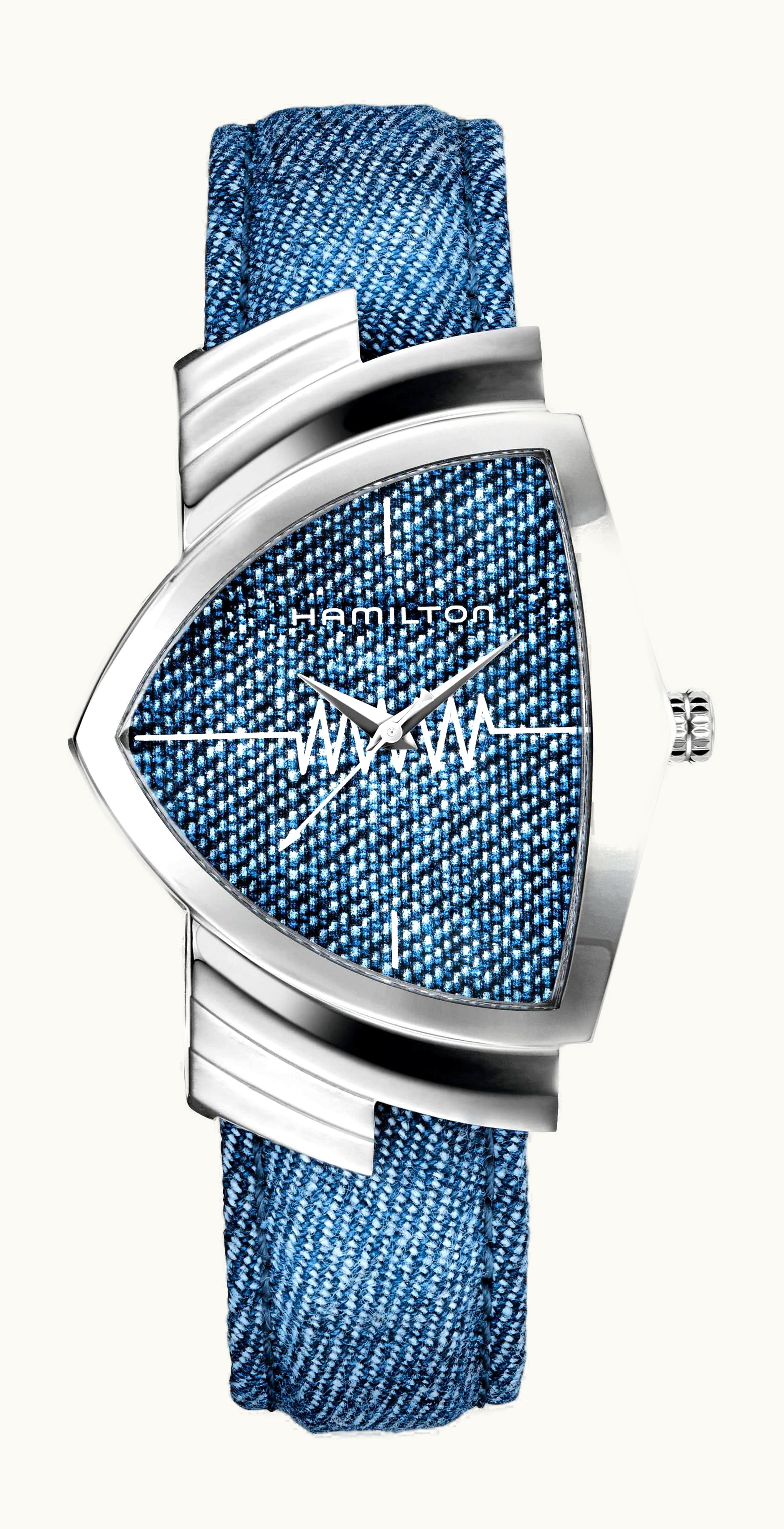 Hamilton Ventura Gents Stainless Steel / Blue Jeans