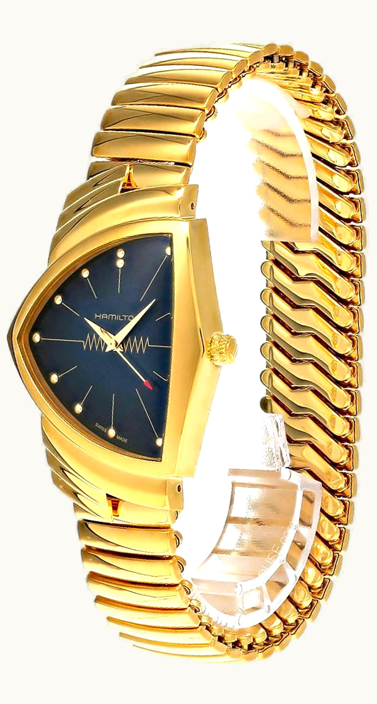 Hamilton Ventura Gents Yellow Gold / Black / Bracelet