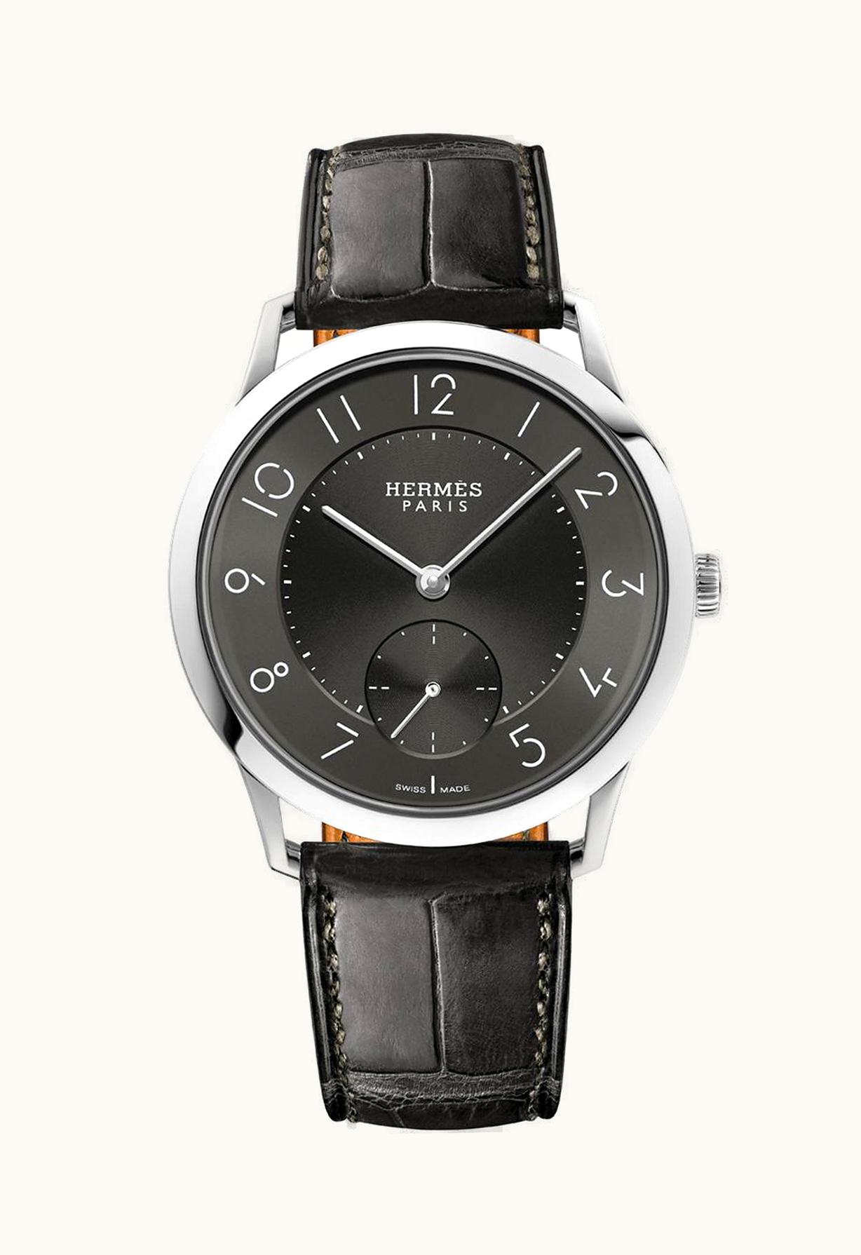 Hermès Slim d'Hermès GM Stainless Steel / Graphite