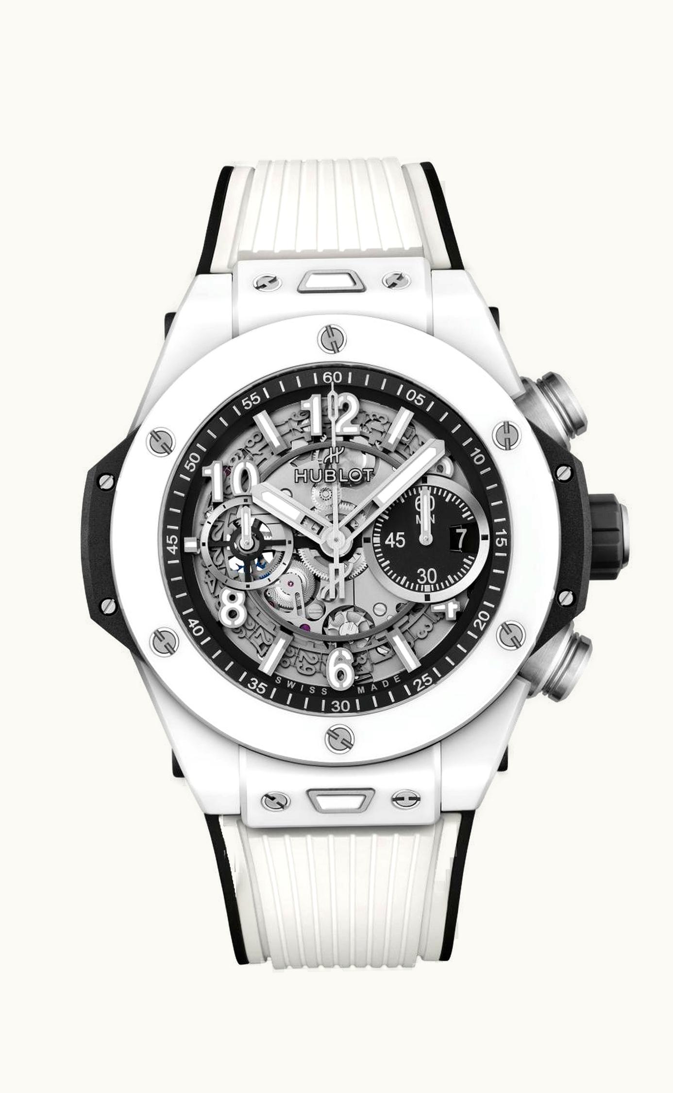 Hublot Big Bang Unico 45 White Ceramic / Bracelet