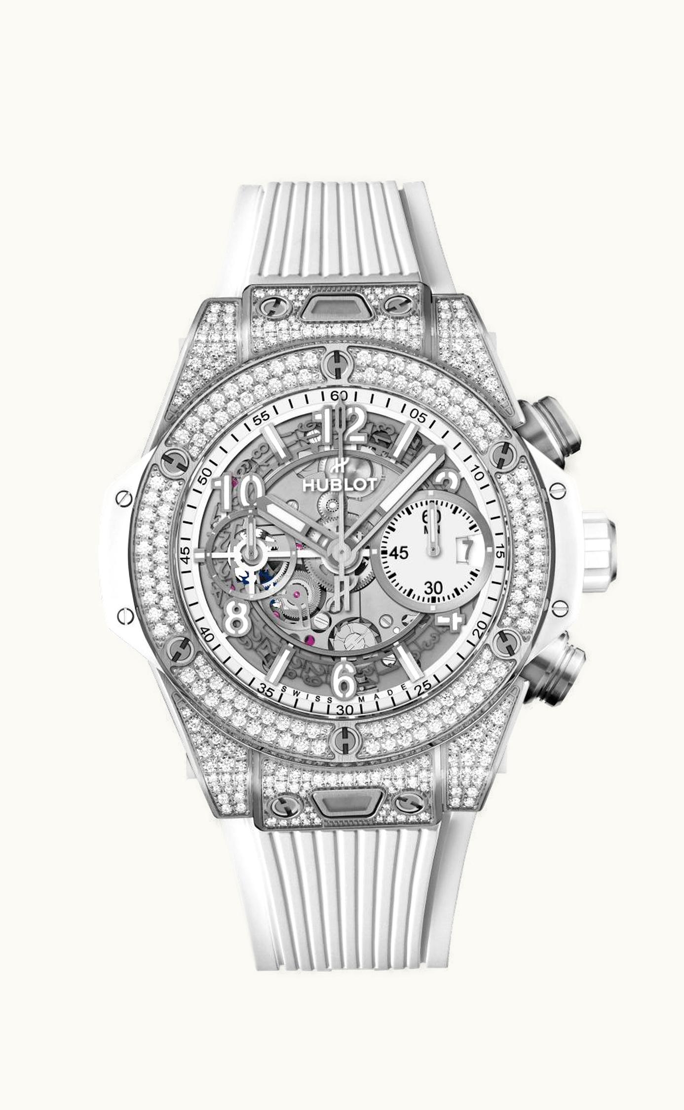 Hublot Big Bang Unico 42 Titanium / Pavé / White