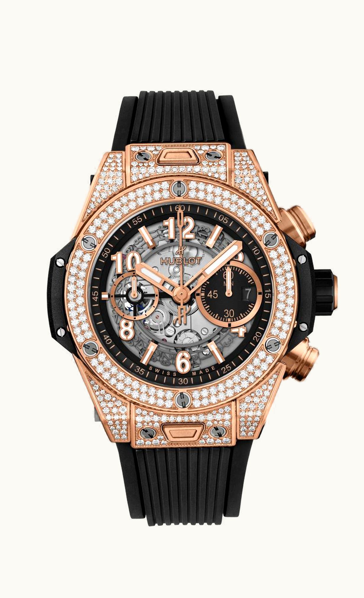 Hublot Big Bang 45 Red Gold / Pavé / Black