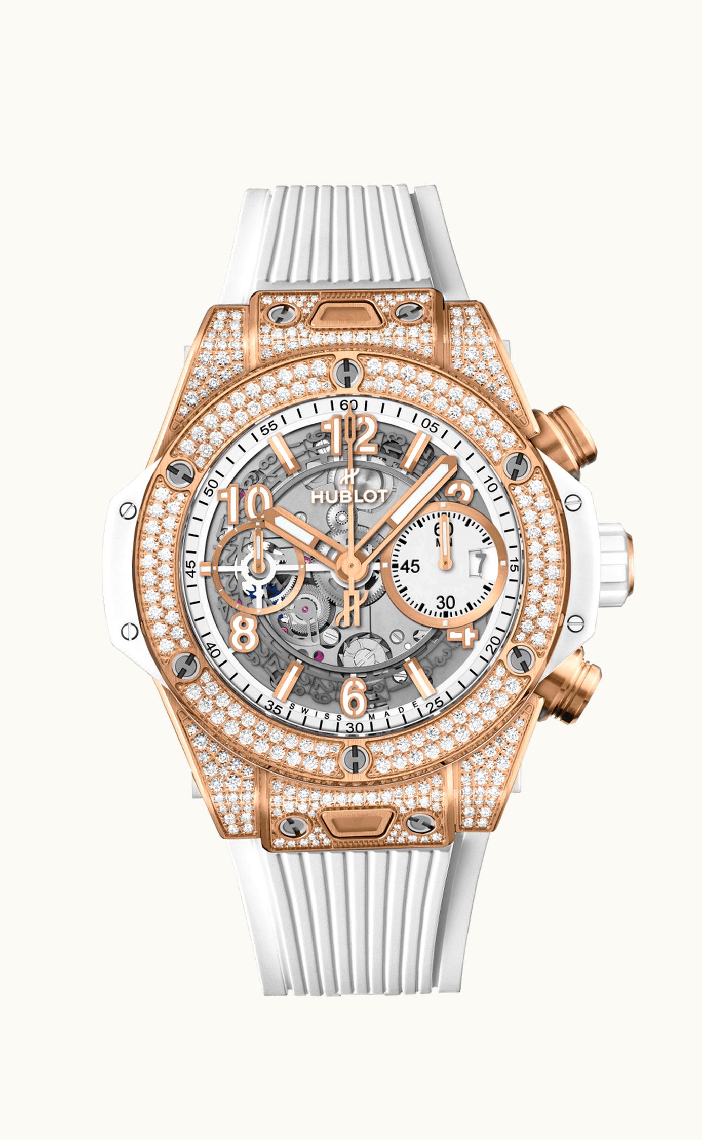 Hublot Big Bang Unico 42 King Gold / Pavé / White