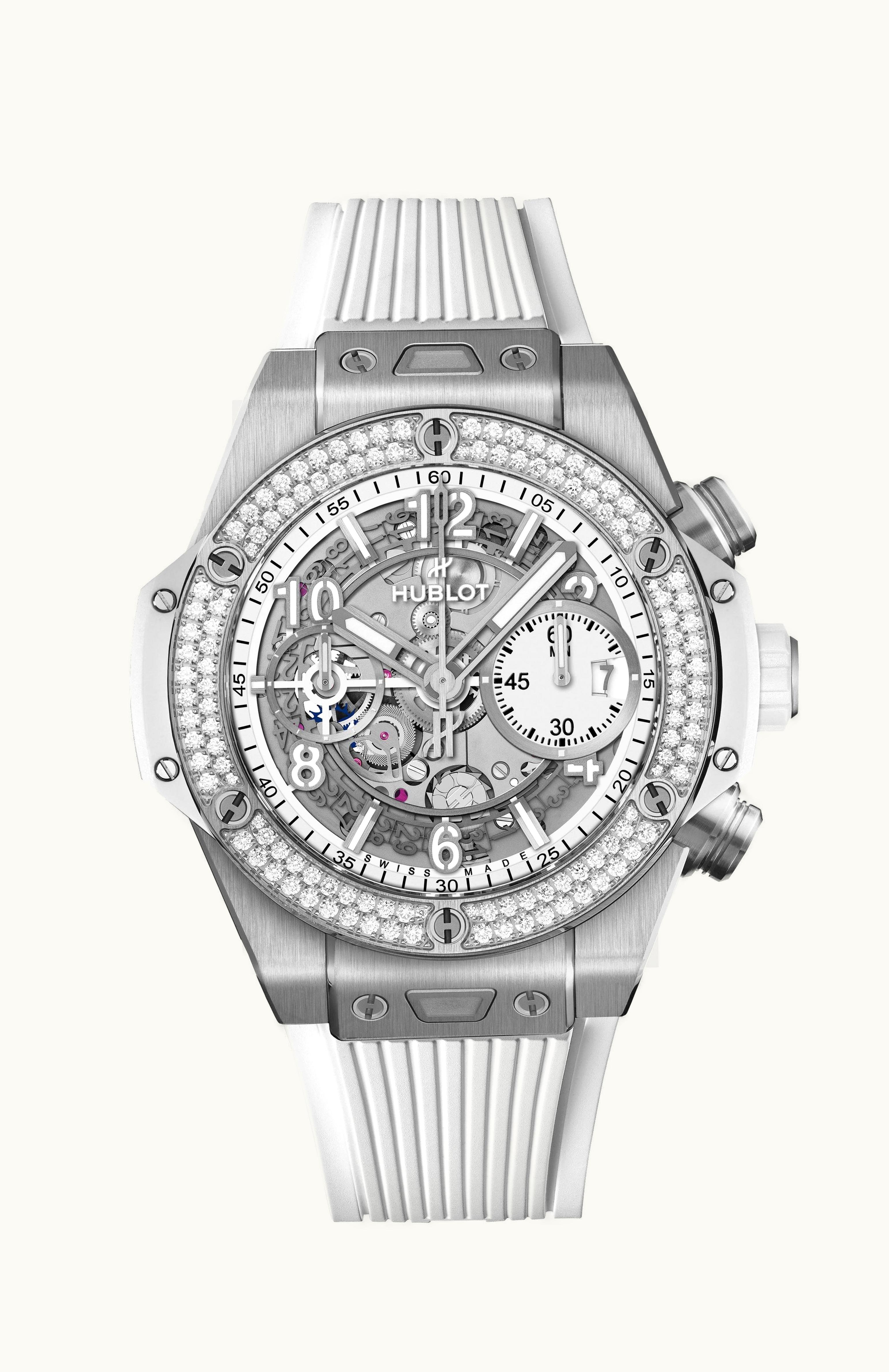 Hublot Big Bang Unico 42 Titanium / Diamonds / White