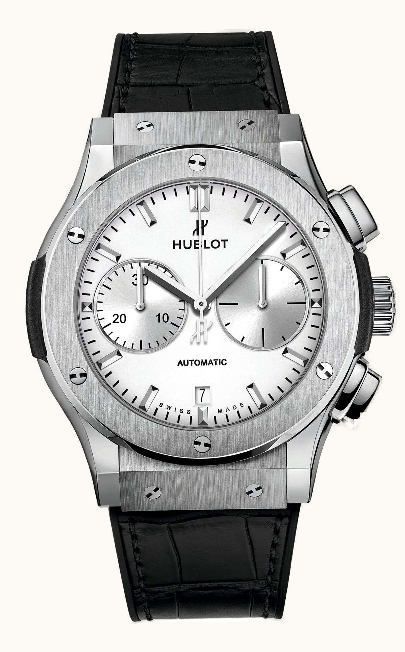Hublot Classic Fusion 45 Chronograph Titanium / Opalin / Alligator