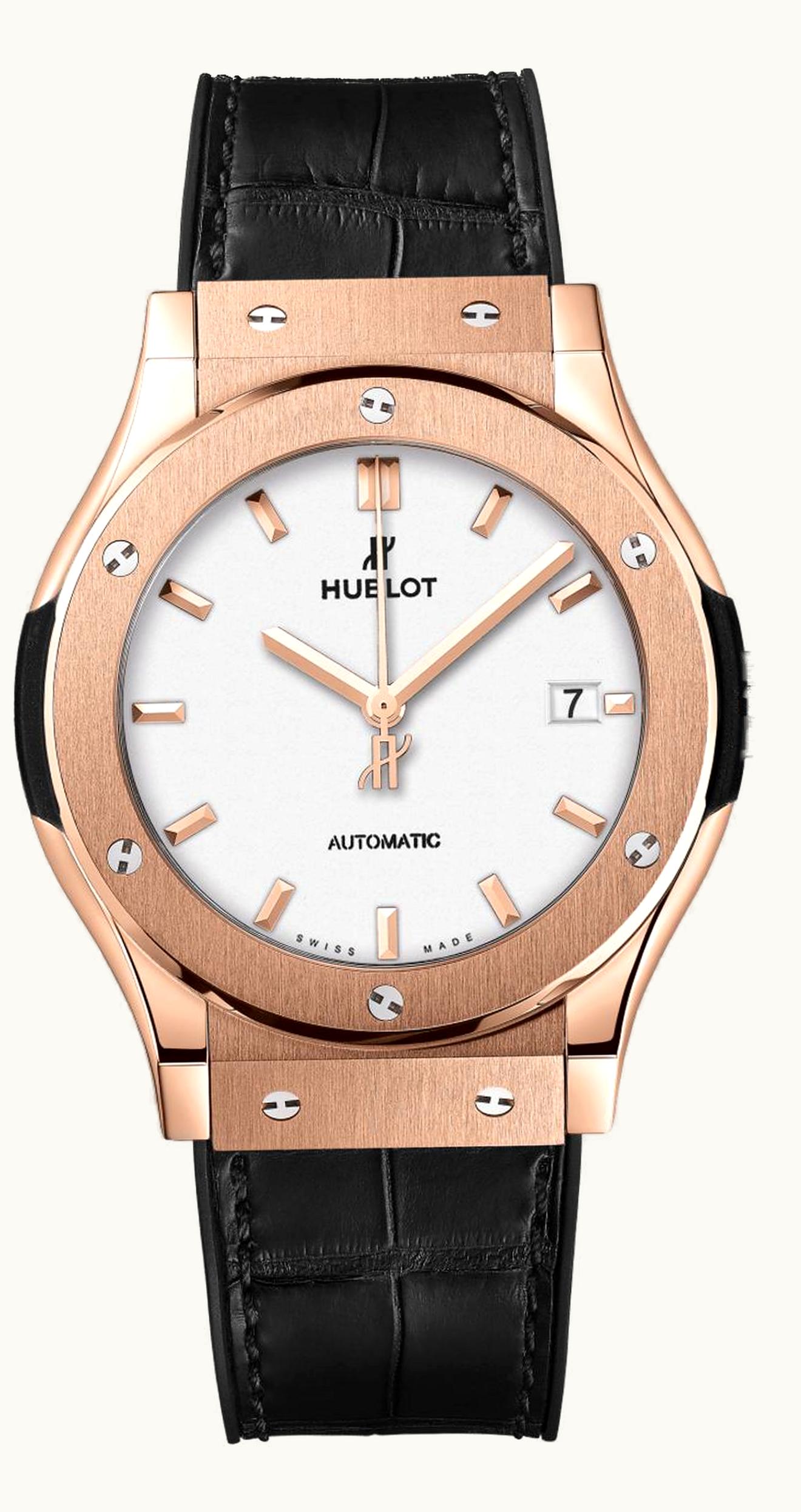 Hublot Classic Fusion 42 King Gold / Opalin / Alligator