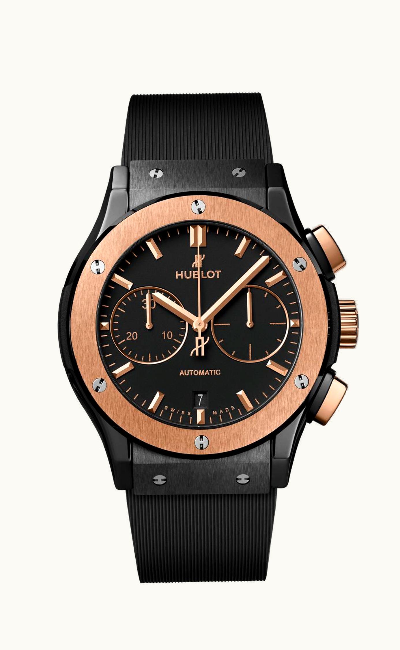 Hublot Classic Fusion 45 Chronograph Ceramic - King Gold / Black