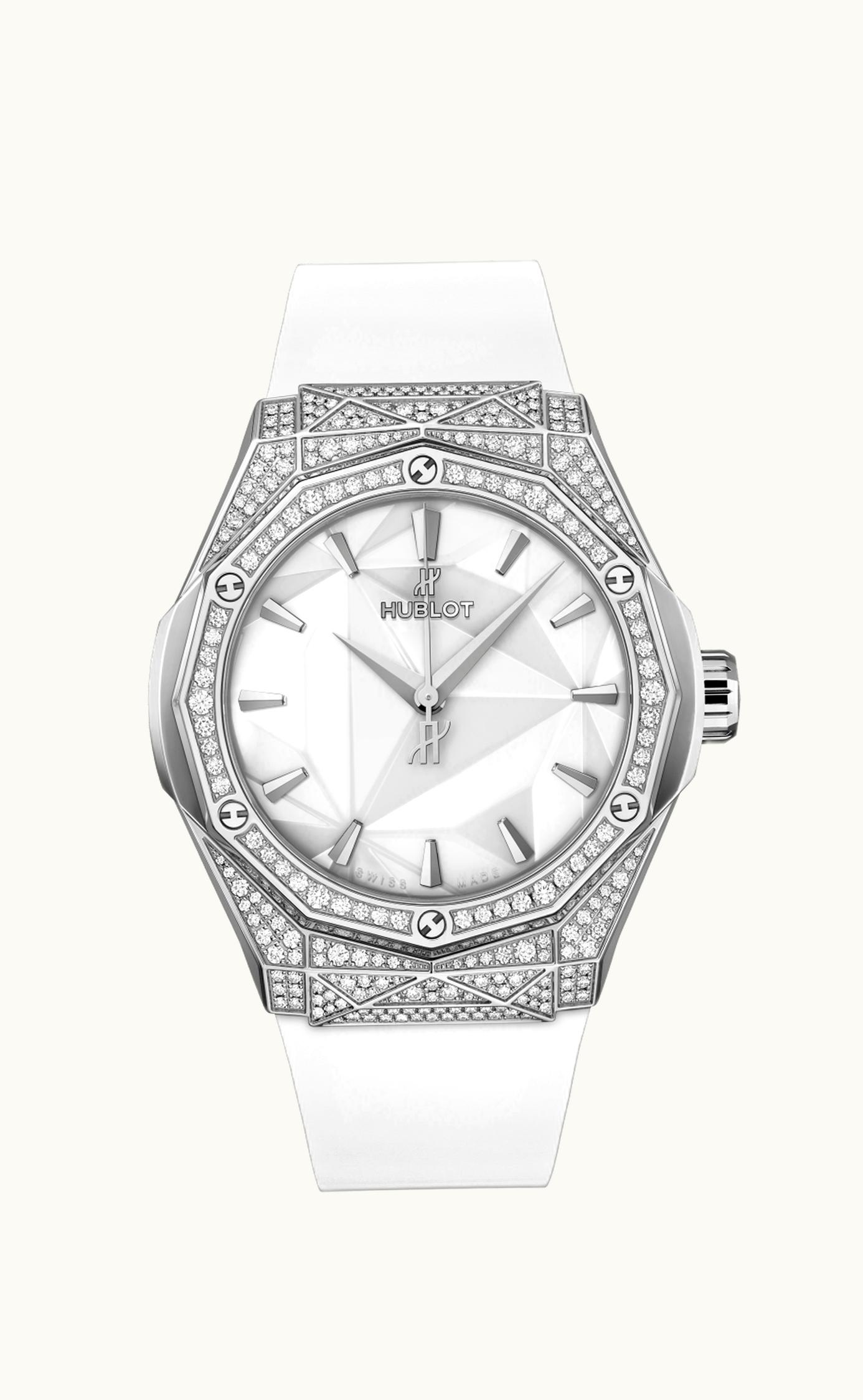 Hublot Classic Fusion Orlinski 40 Titanium - Pavé / White / Rubber