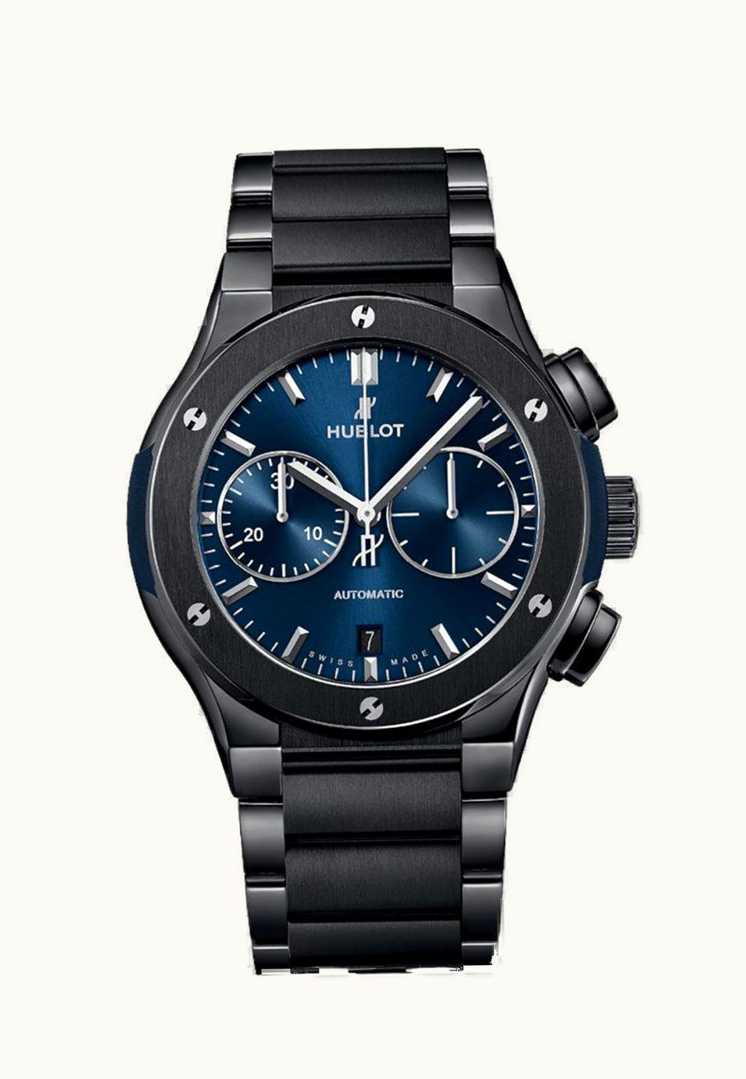 Hublot Classic Fusion 45 Chronograph Ceramic / Blue / Bracelet