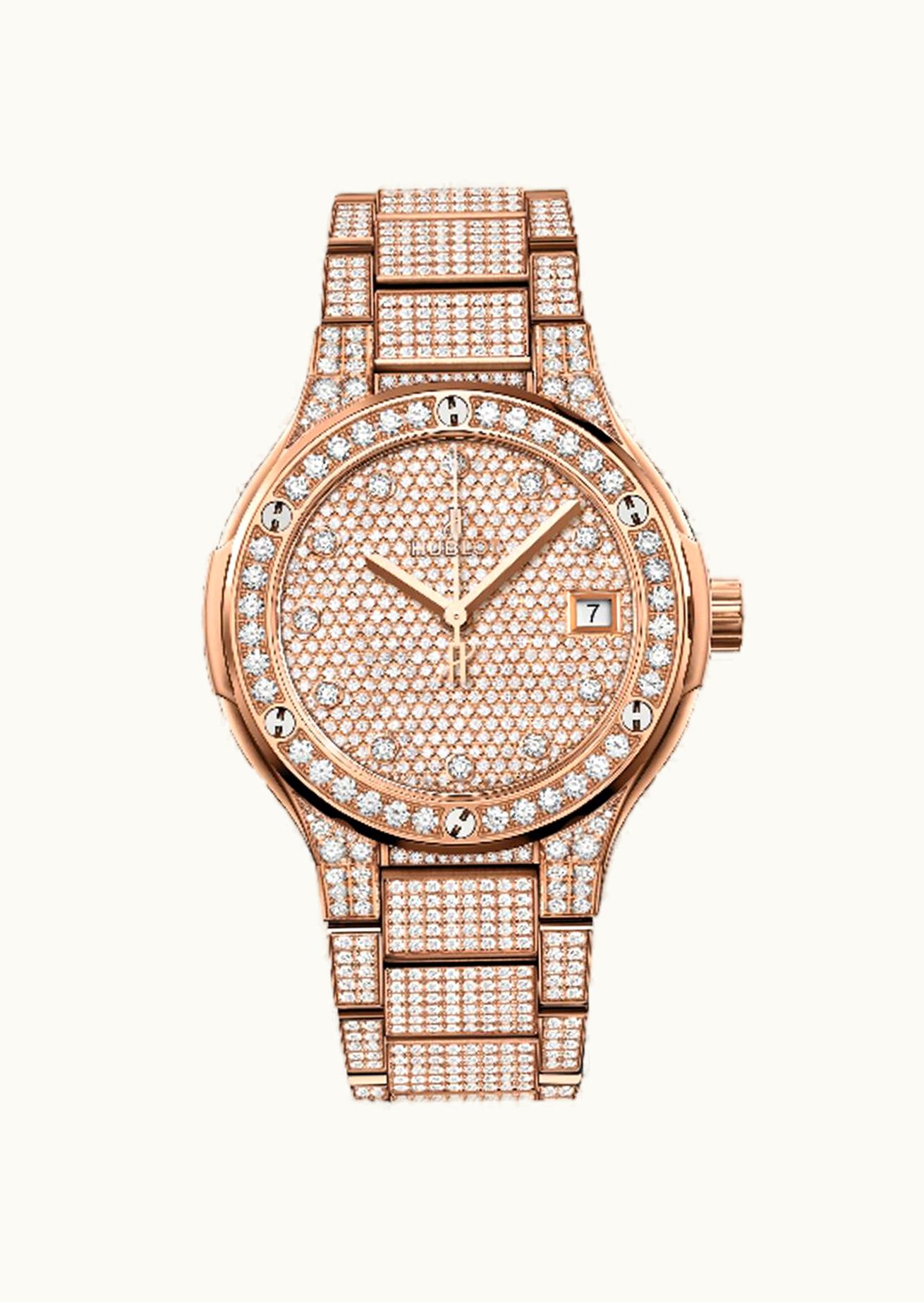 Hublot Classic Fusion 38 King Gold - Full Pavé