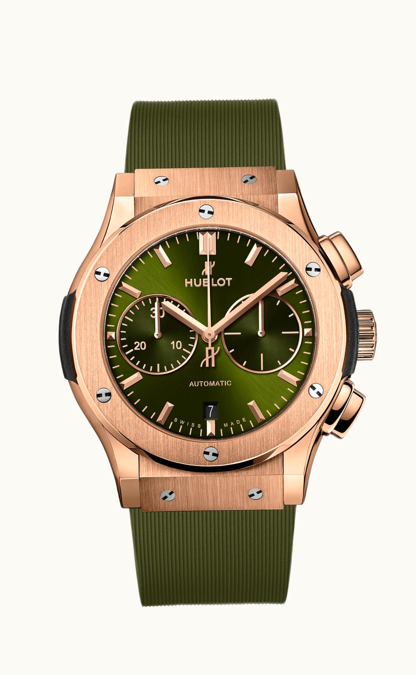 Hublot Classic Fusion 45 Chronograph King Gold / Green