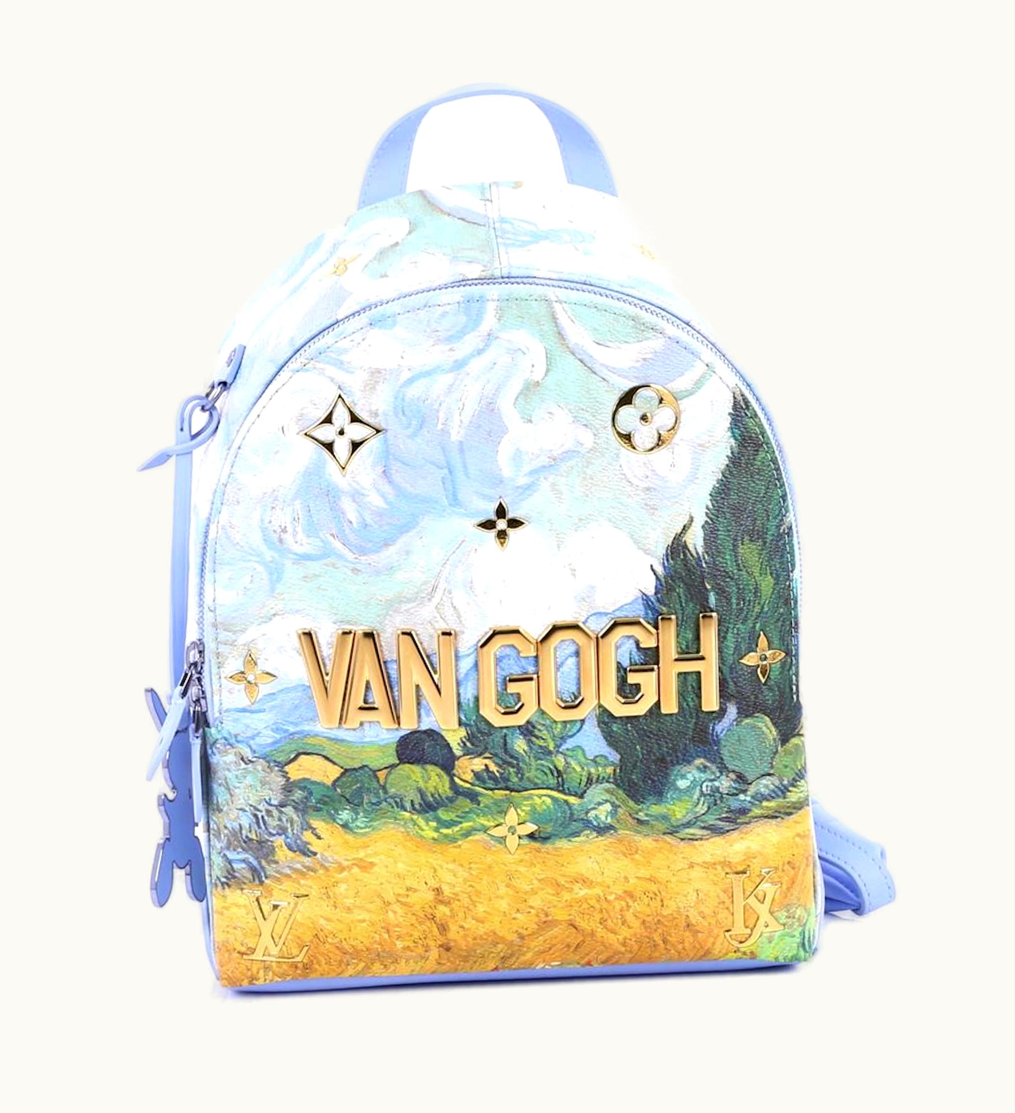 Louis Vuitton Louis Vuitton Palm Springs Backpack Van Gogh Masters Jeff Koons Printed Canvas Lavender Multicolor