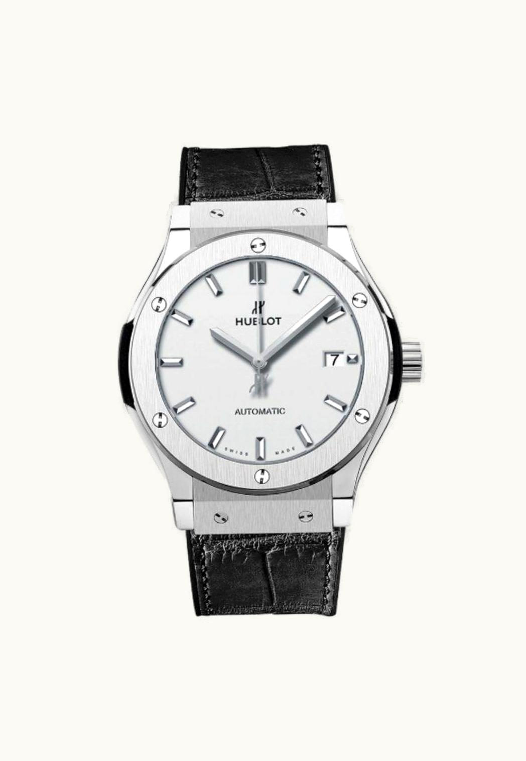 Hublot Classic Fusion 38 Titanium / Opaline / Alligator