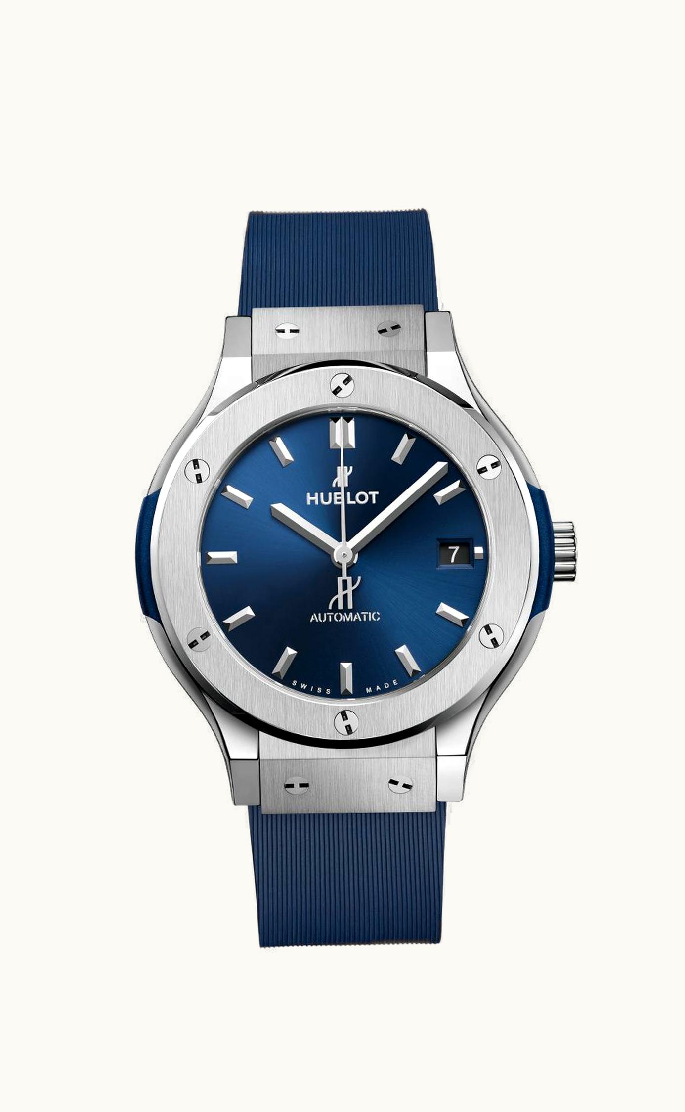 Hublot Classic Fusion 38 Titanium / Blue / Rubber