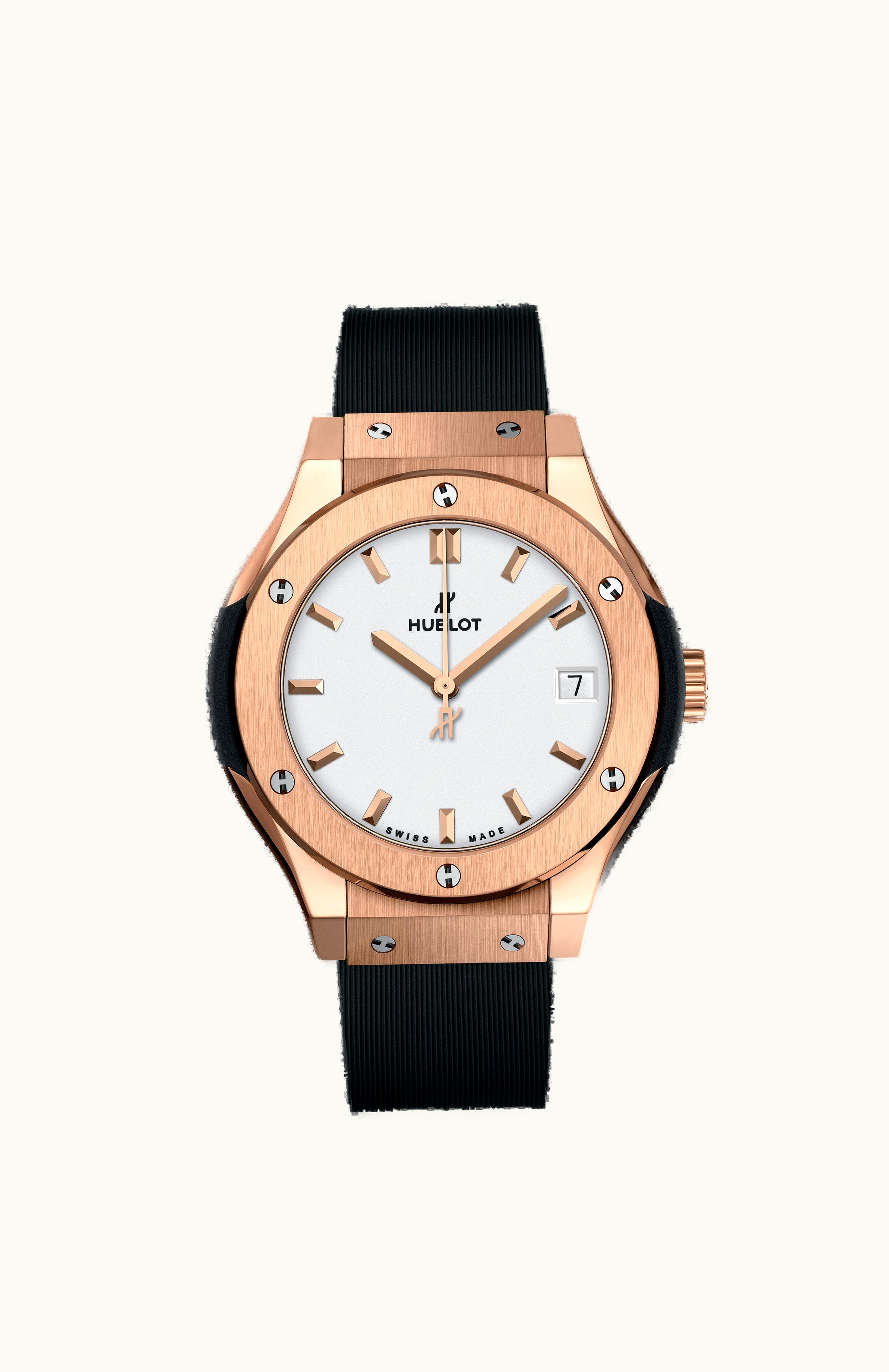 Hublot Classic Fusion 33 King Gold / Opalin / Alligator