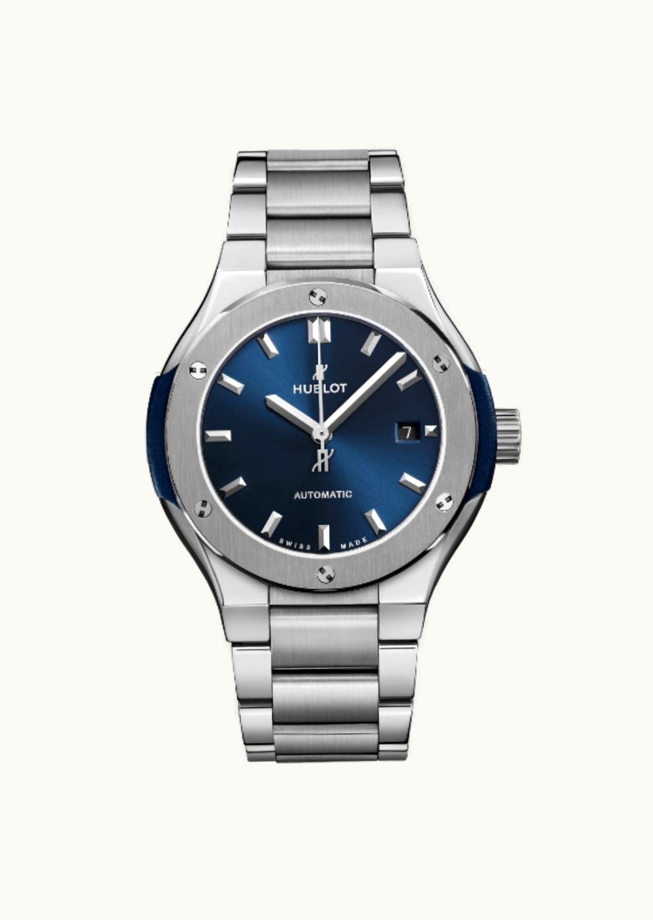 Hublot Classic Fusion 33 Titanium / Blue / Bracelet
