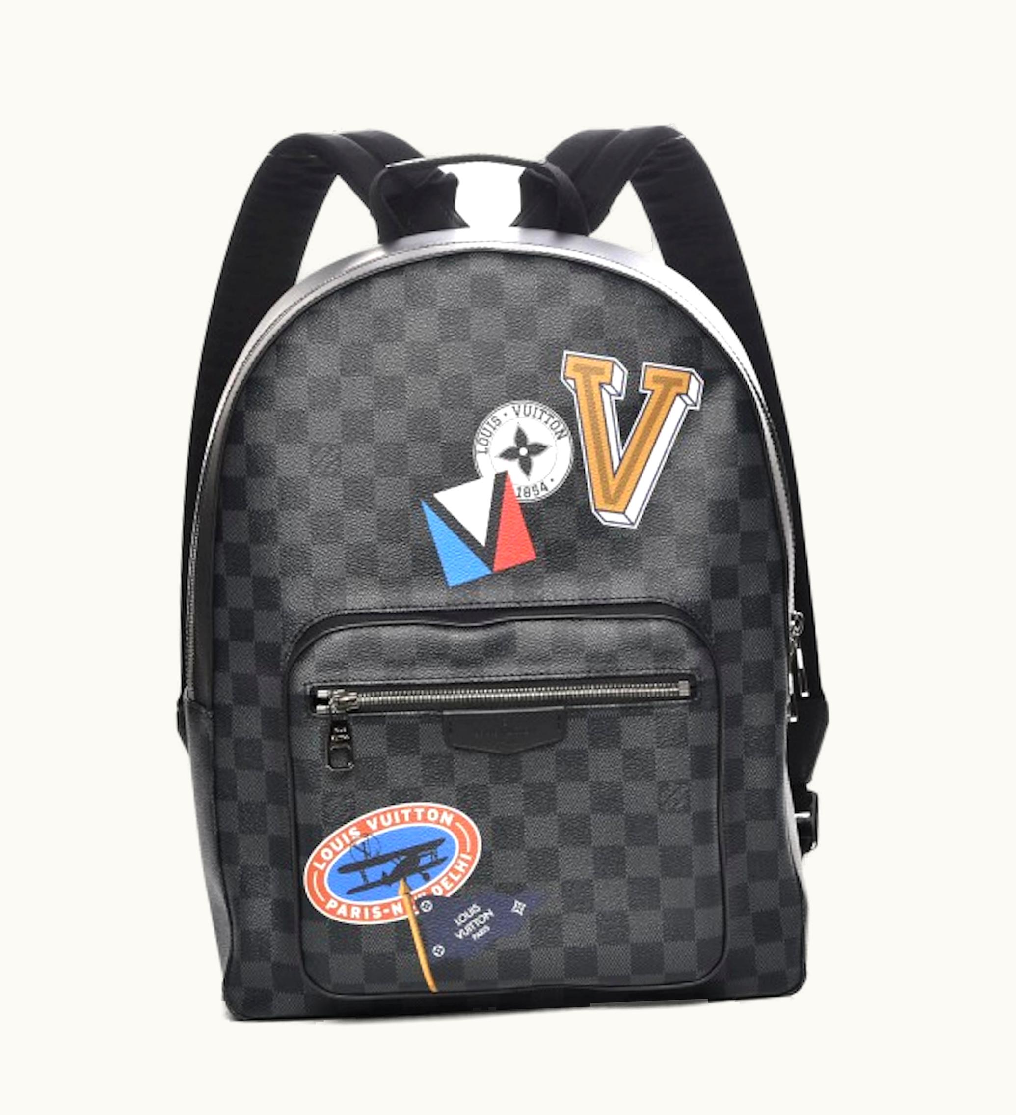 Louis Vuitton Louis Vuitton Josh Stickers Backpack Damier Graphite