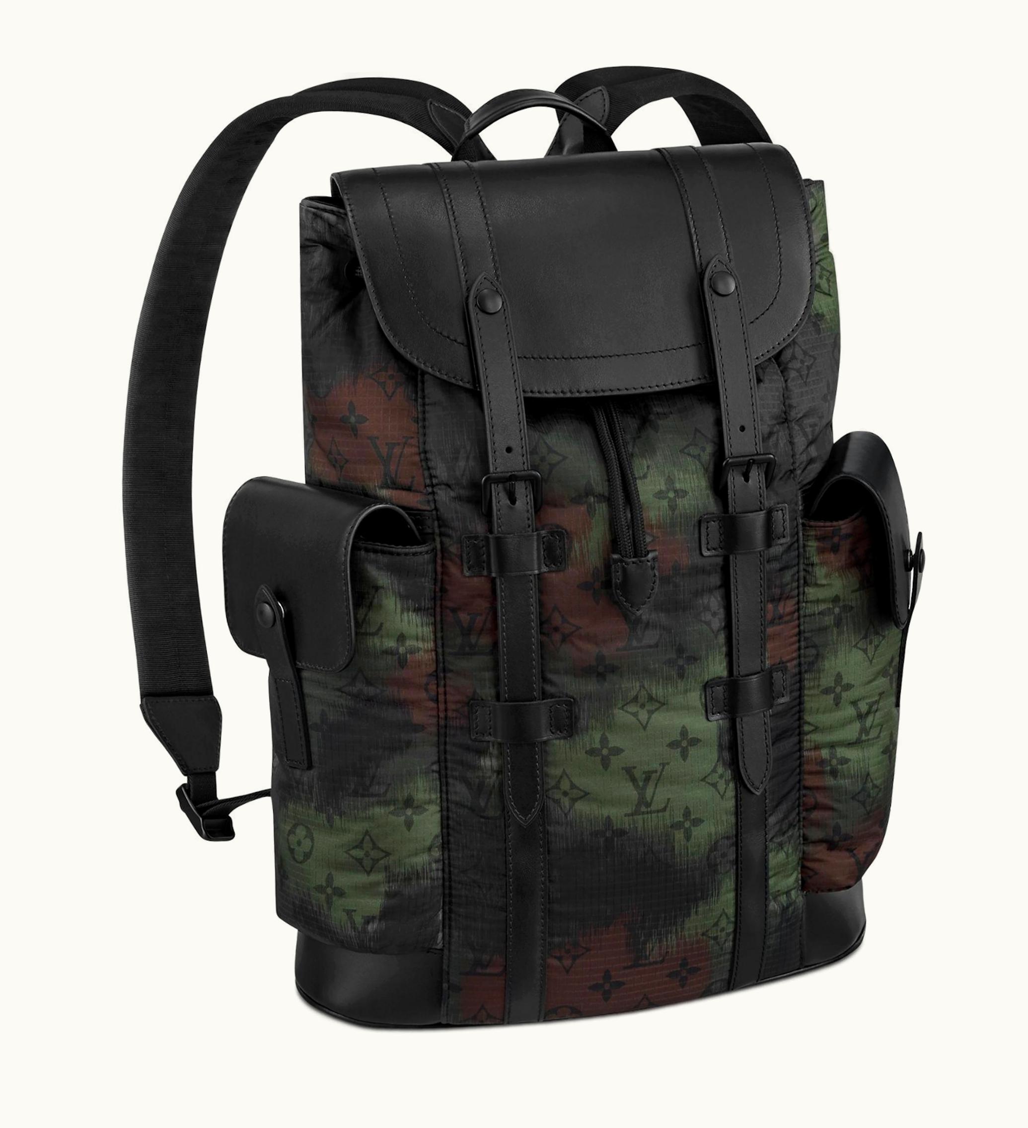 Louis Vuitton Louis Vuitton Christopher Backpack Camouflage Monogram PM Black Green