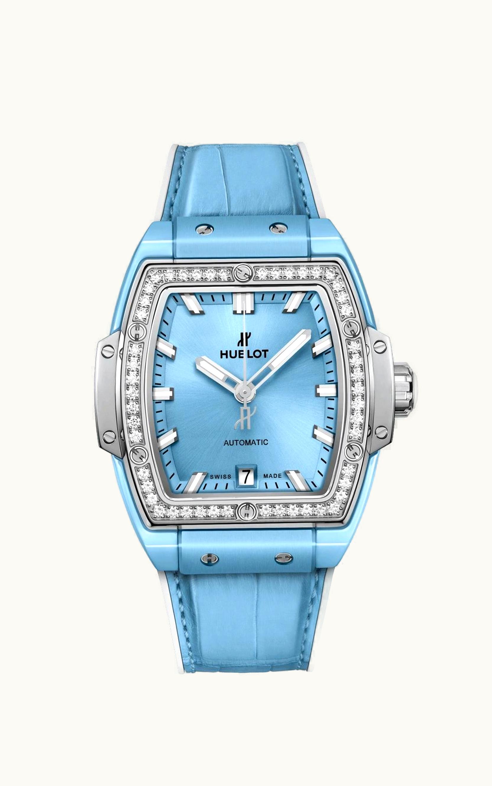 Hublot Spirit of Big Bang 39 Light Blue Ceramic / Titanium / Diamonds