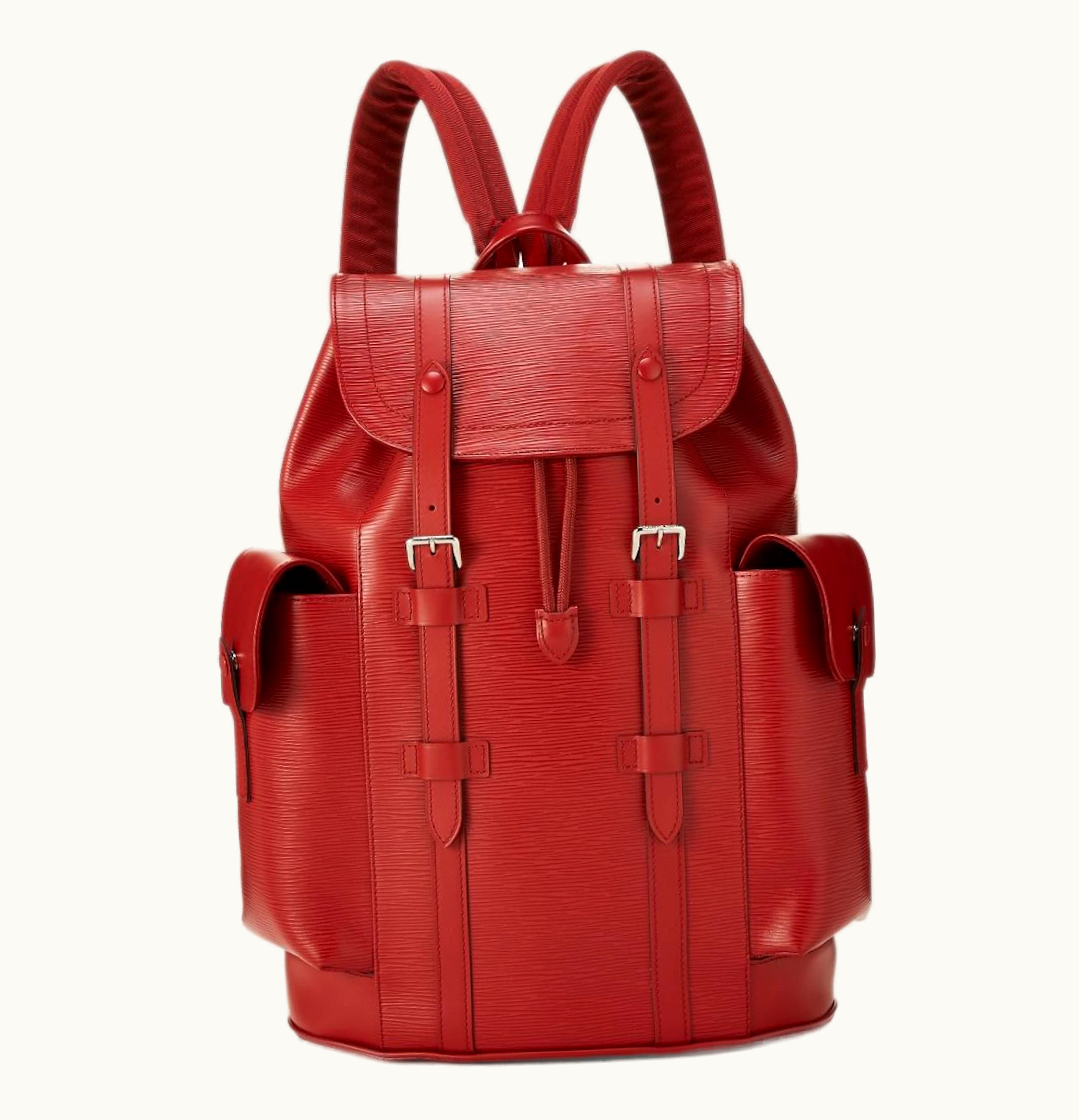 Louis Vuitton Louis Vuitton Backpack Christopher PM Epi Leather Carmine Red