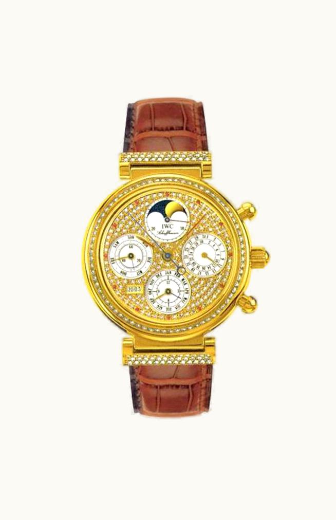 IWC Da Vinci Perpetual Yellow Gold / Diamond / Paved / German