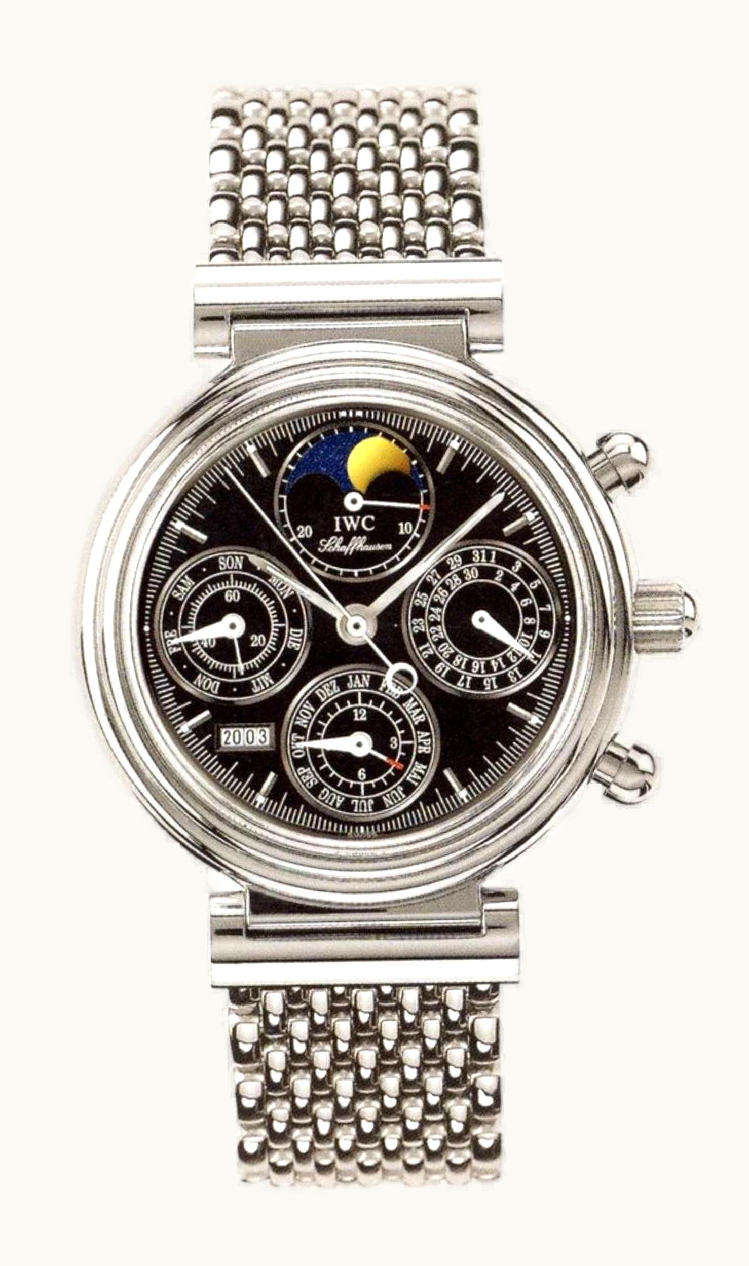 IWC Da Vinci Perpetual Stainless Steel / Black / English / Bracelet