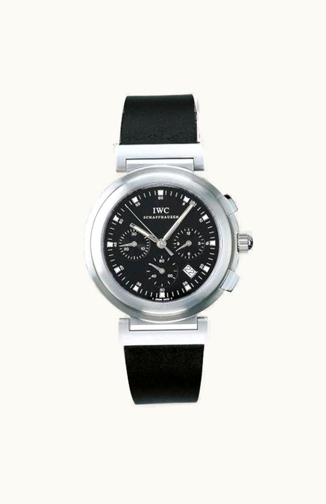 IWC Da Vinci SL Chronograph MecaQuartz Stainless Steel Brushed / Black / Desmopan