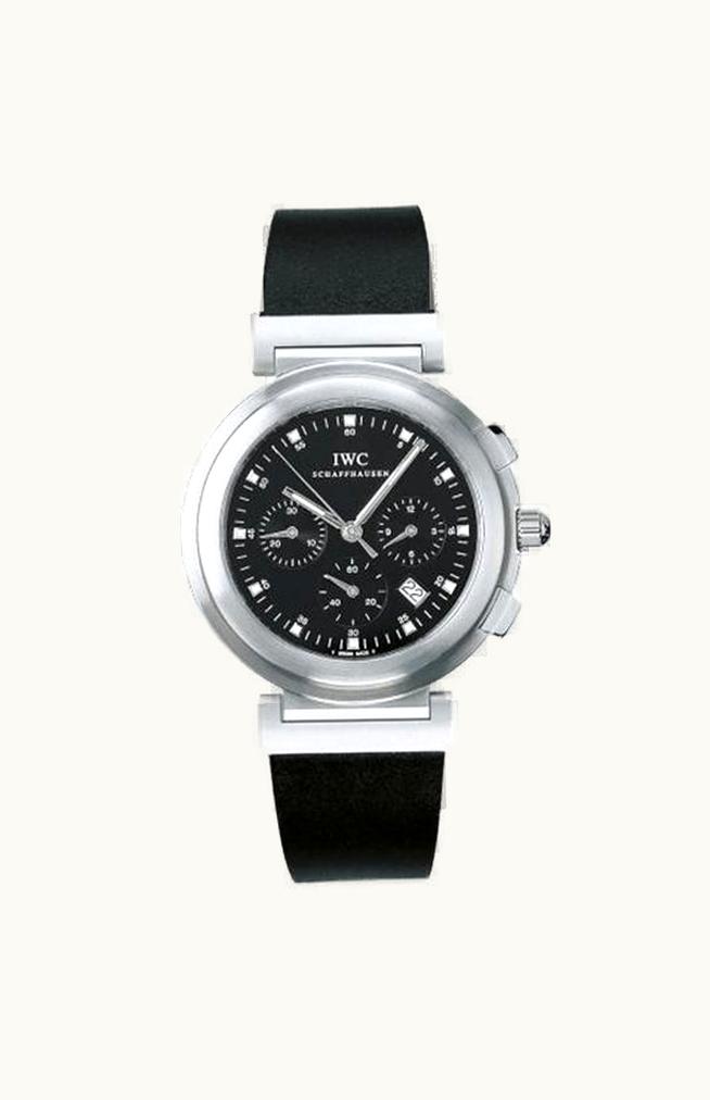 IWC Da Vinci SL Chronograph MecaQuartz Stainless Steel / Black Breguet / Nappa