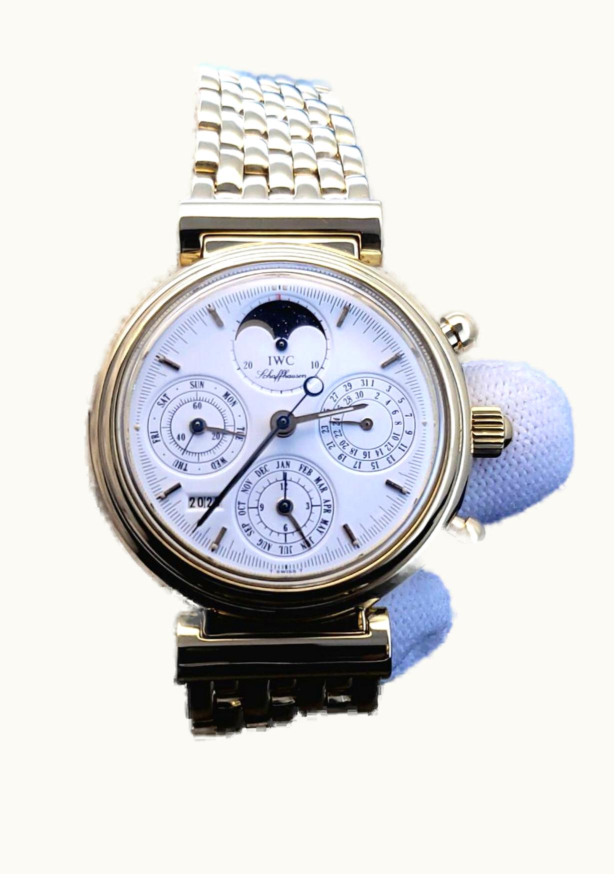 IWC Kleine Da Vinci Stainless Steel / White / Green Croco