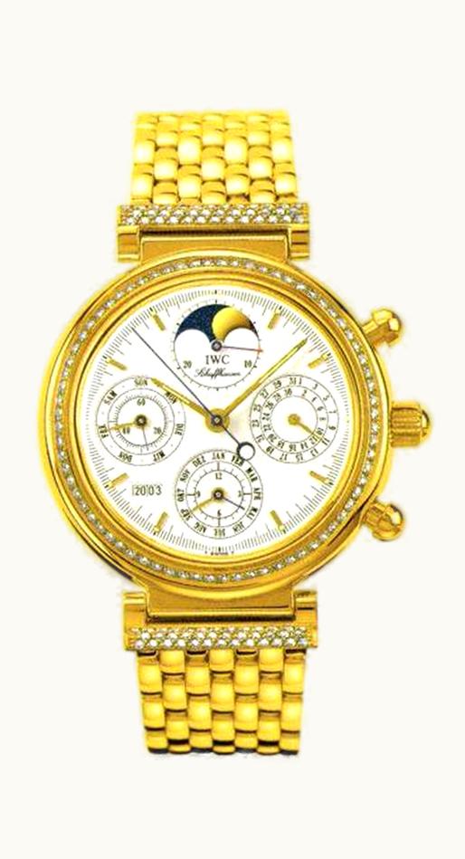 IWC Da Vinci Perpetual Yellow Gold / Diamond / White / Italian