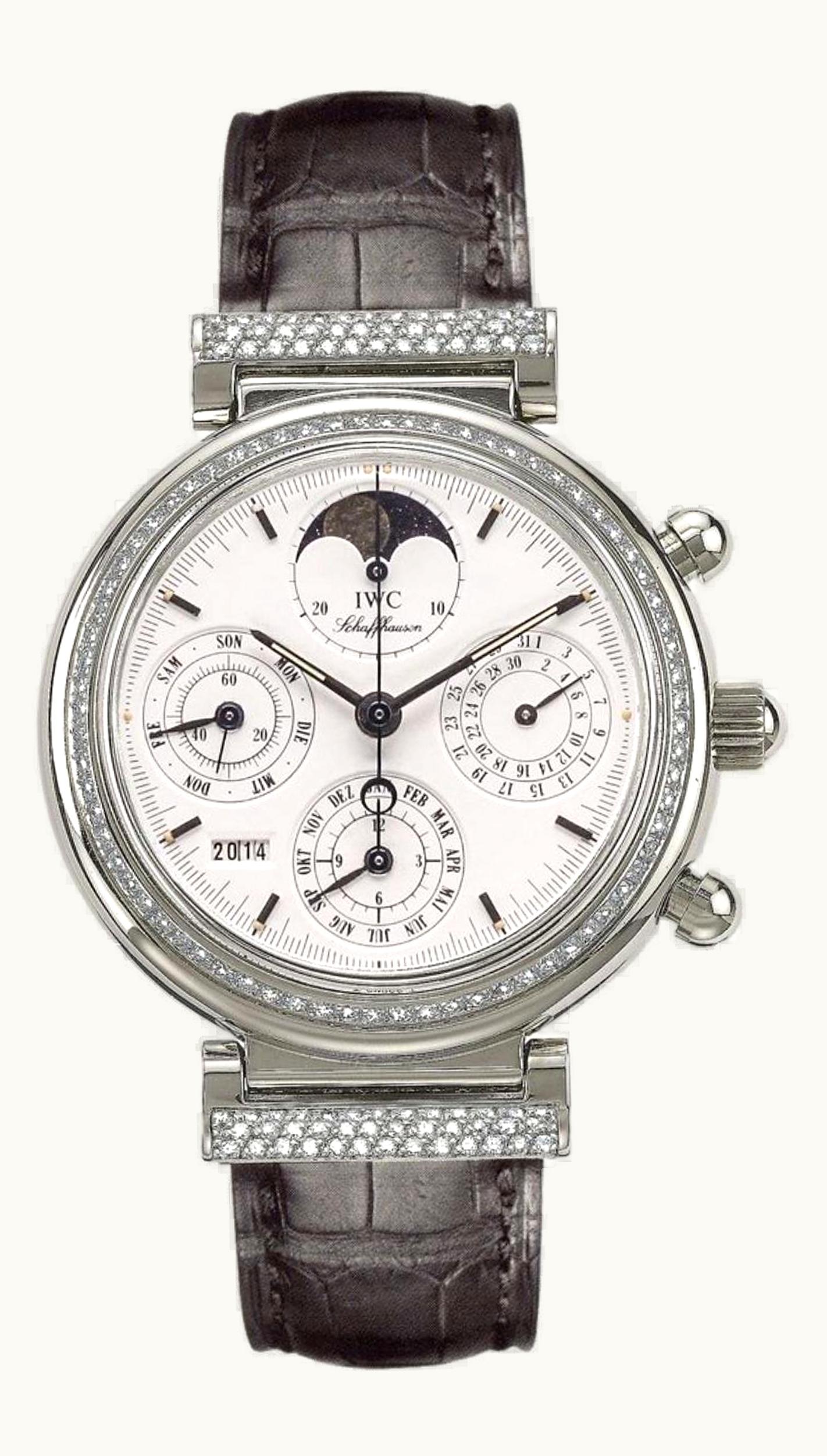 IWC Da Vinci Perpetual White Gold / Diamond / White / English