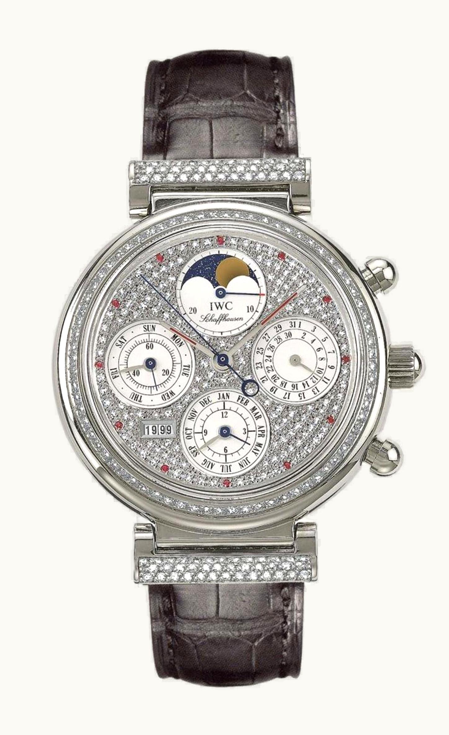 IWC Da Vinci Perpetual White Gold / Diamond / Paved / English