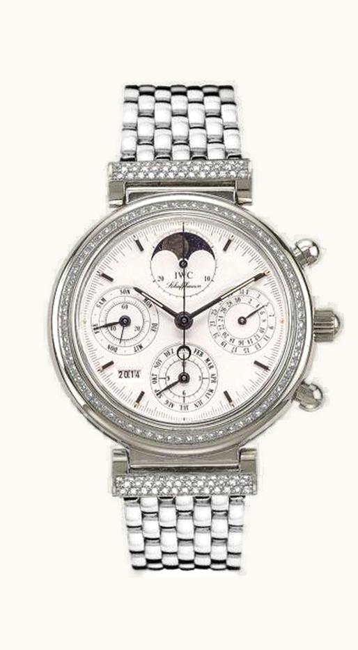 IWC Da Vinci Perpetual White Gold / Diamond / White / Italian