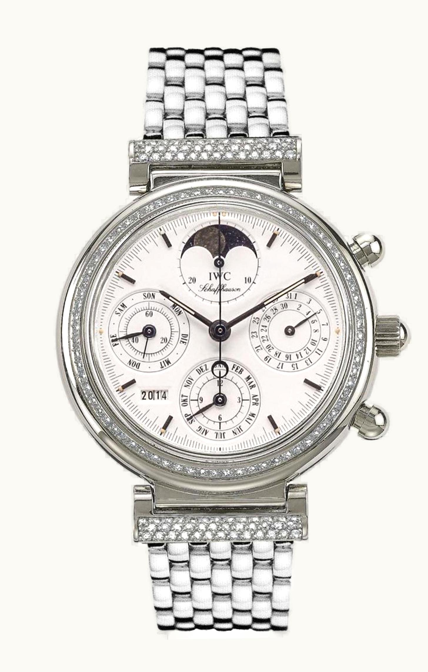 IWC Da Vinci Perpetual White Gold / Diamond / White / English