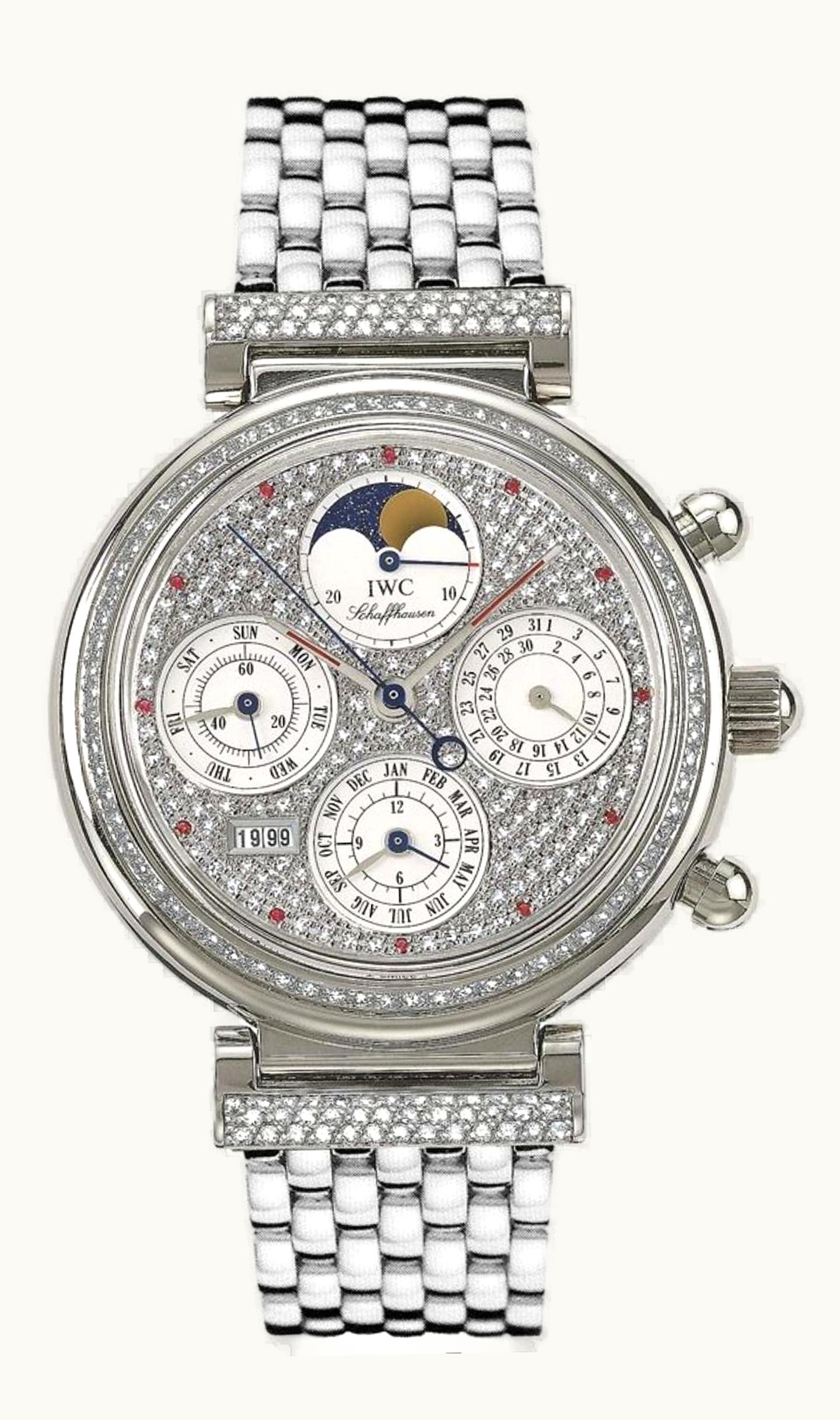 IWC Da Vinci Perpetual White Gold / Diamond / White / French