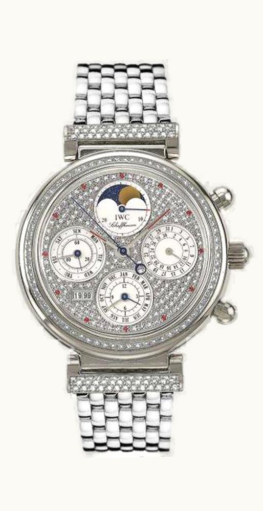 IWC Da Vinci Perpetual White Gold / Diamond / Paved / Italian