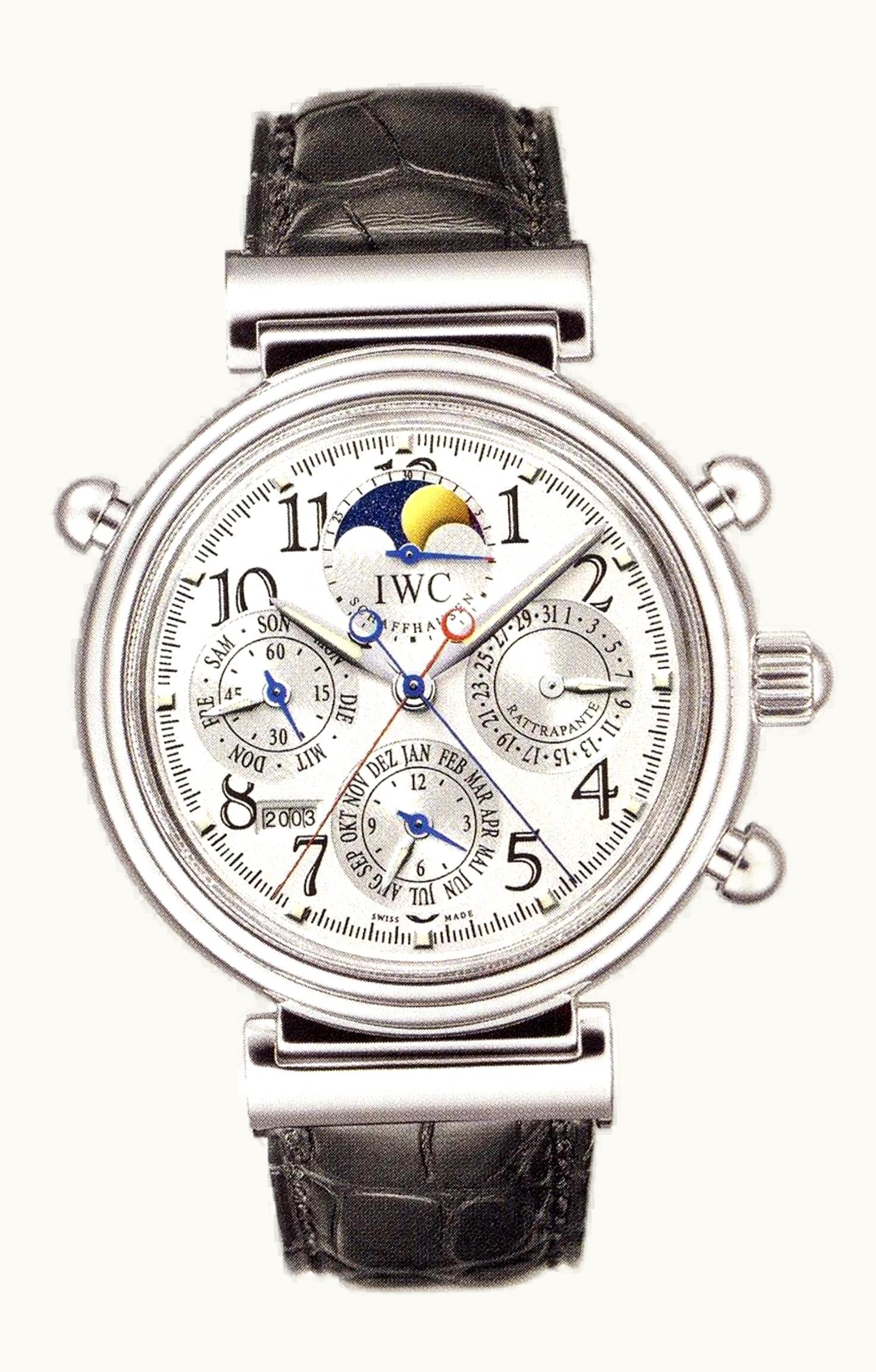 IWC Da Vinci Perpetual Rattrapante Platinum / Silver / French