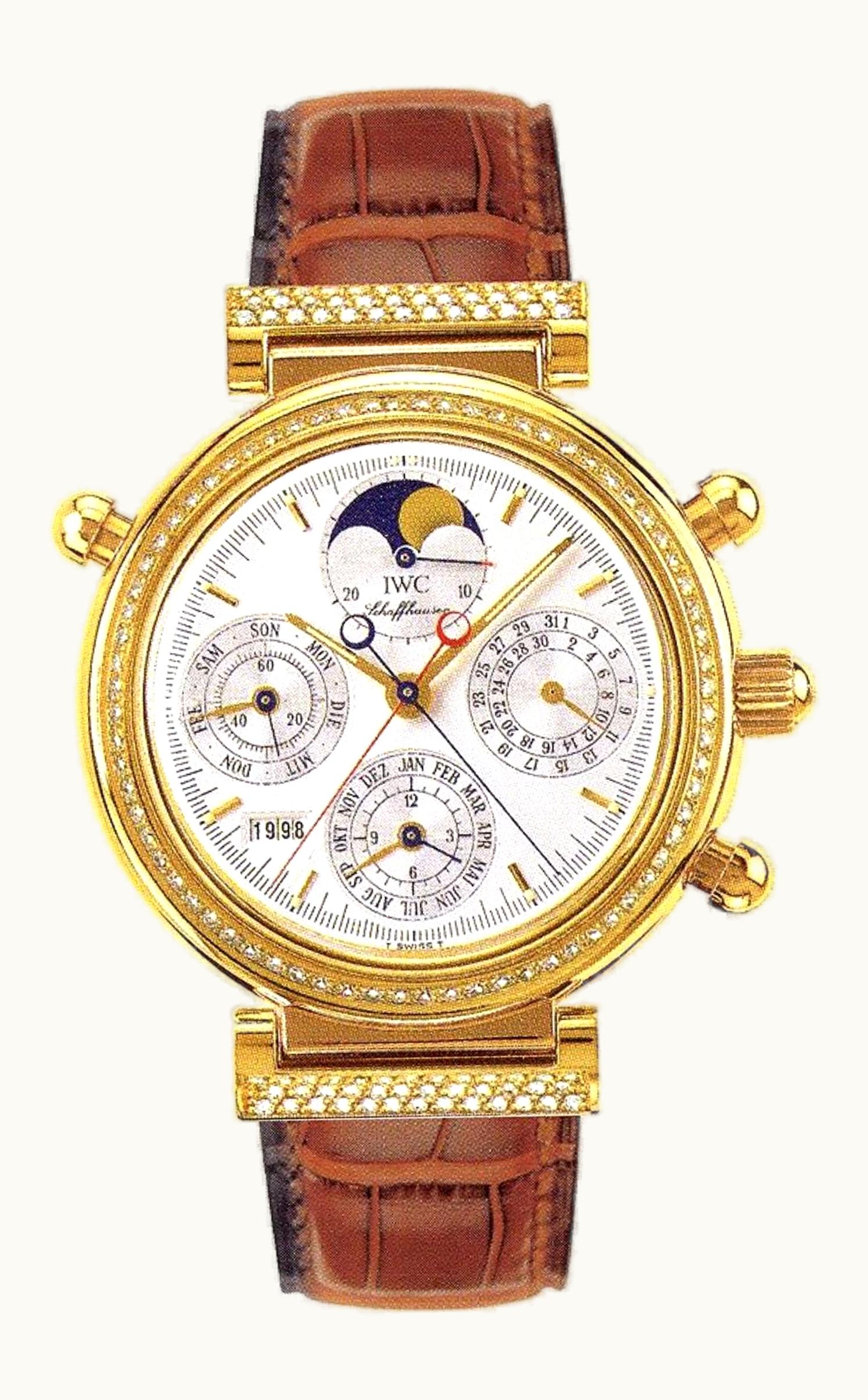 IWC Da Vinci Perpetual Rattrapante Yellow Gold / Diamond / Silver / German