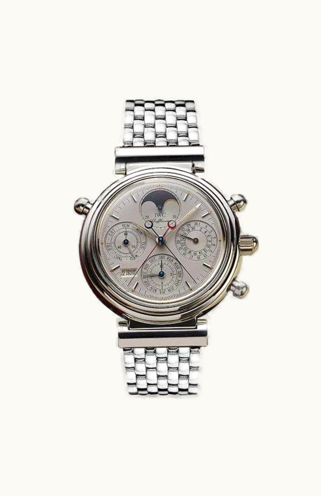 IWC Da Vinci Perpetual Rattrapante Platinum / Silver / German / Bracelet
