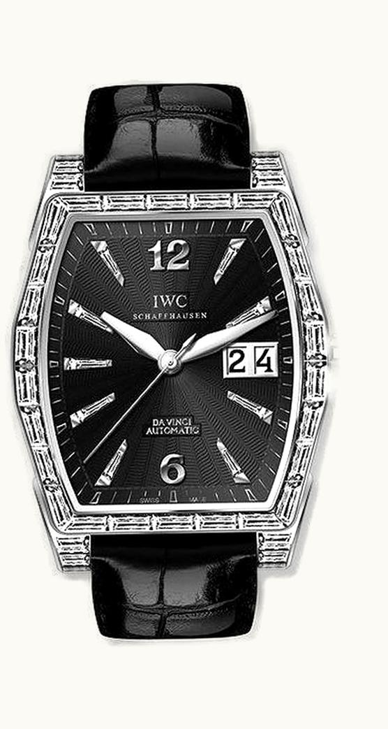 IWC Da Vinci Automatic Midsize White Gold / Baguette / Black