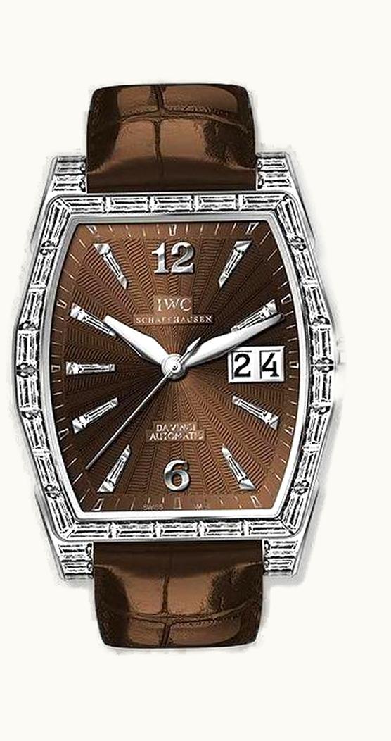 IWC Da Vinci Automatic Midsize White Gold / Baguette / Chocolate