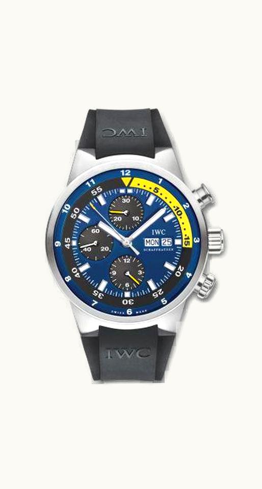IWC Aquatimer Chronograph Stainless Steel / Blue / Rubber / Tribute to Calypso