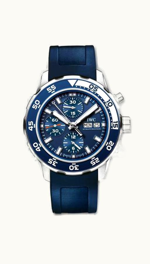 IWC Aquatimer Chronograph Stainless Steel / Blue / Rubber